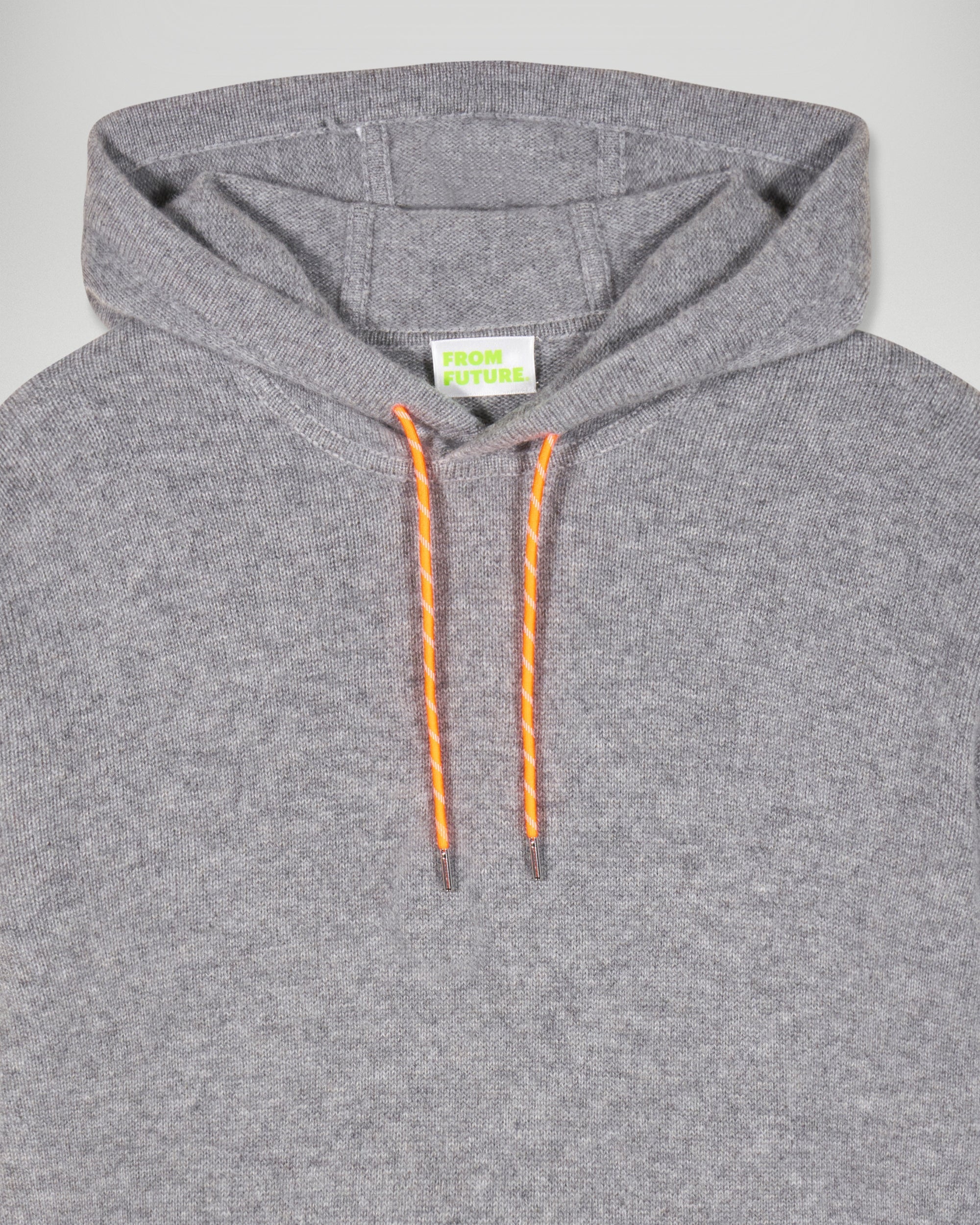 Contrasting Drawstring Hoodie (H25 / HOMME / Gris Chiné Foncé)