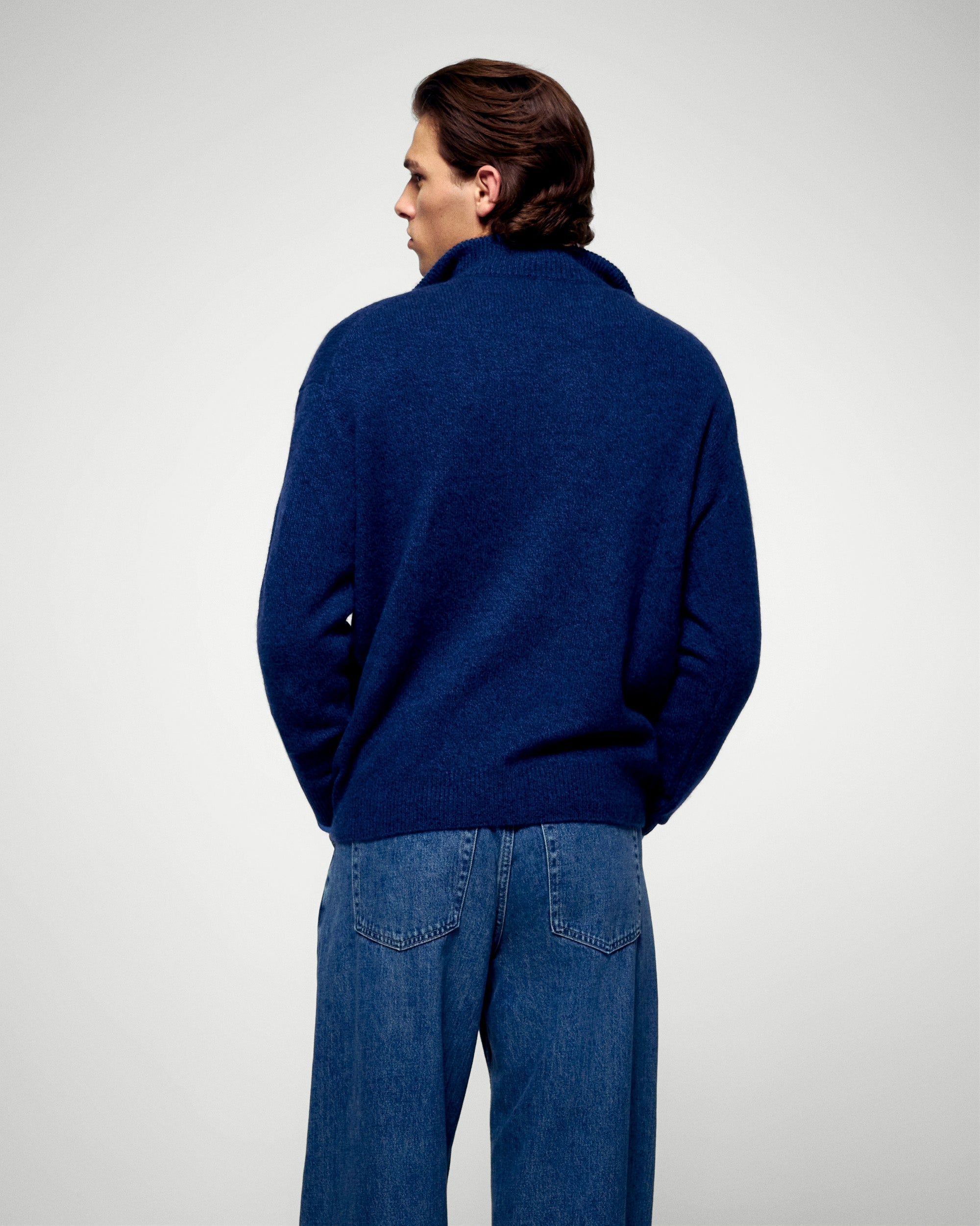 Mock Neck Sweater (H25 / HOMME / Twilight Navy)