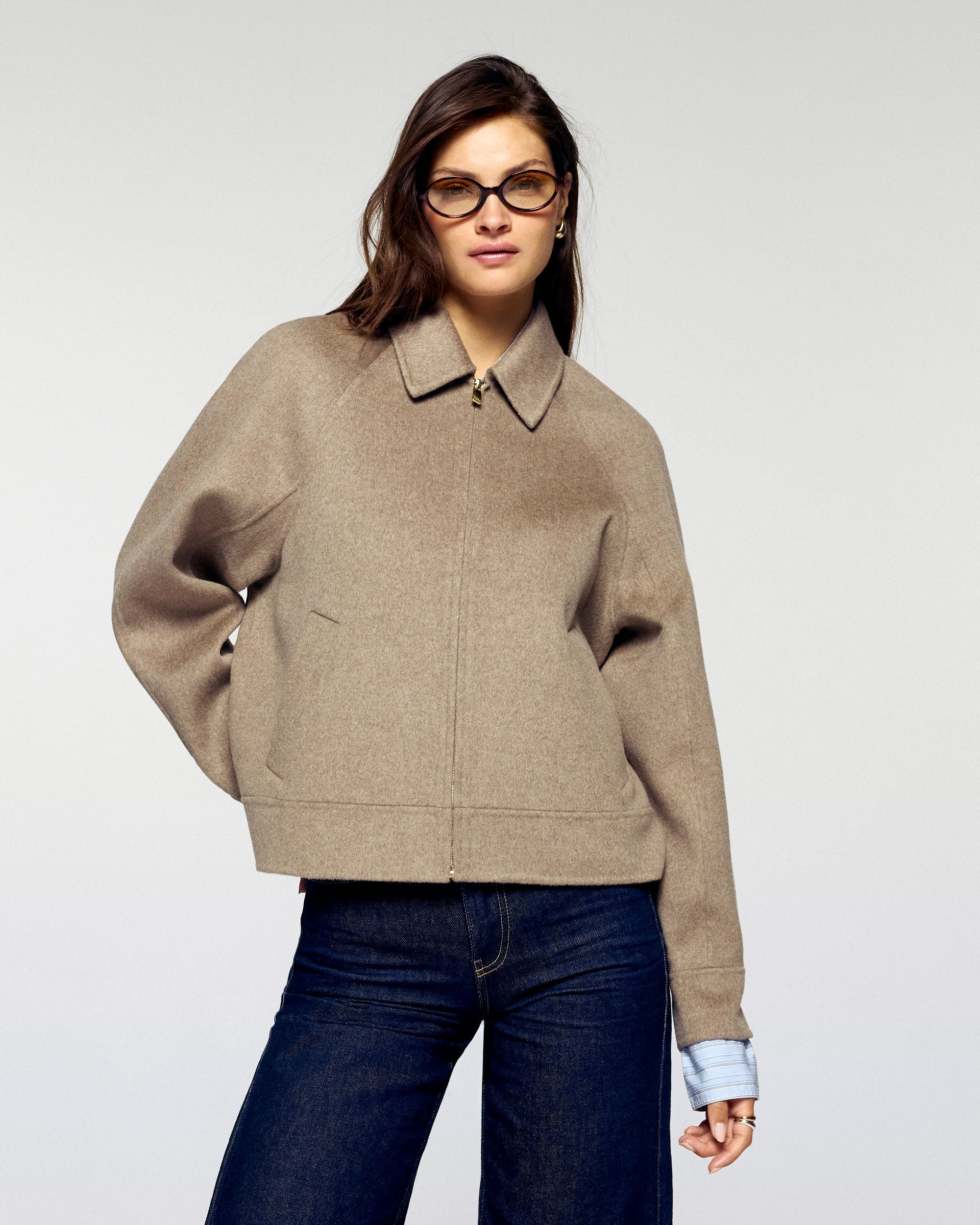 Outerwear Jacket (H25 / WOMEN / Taupe)
