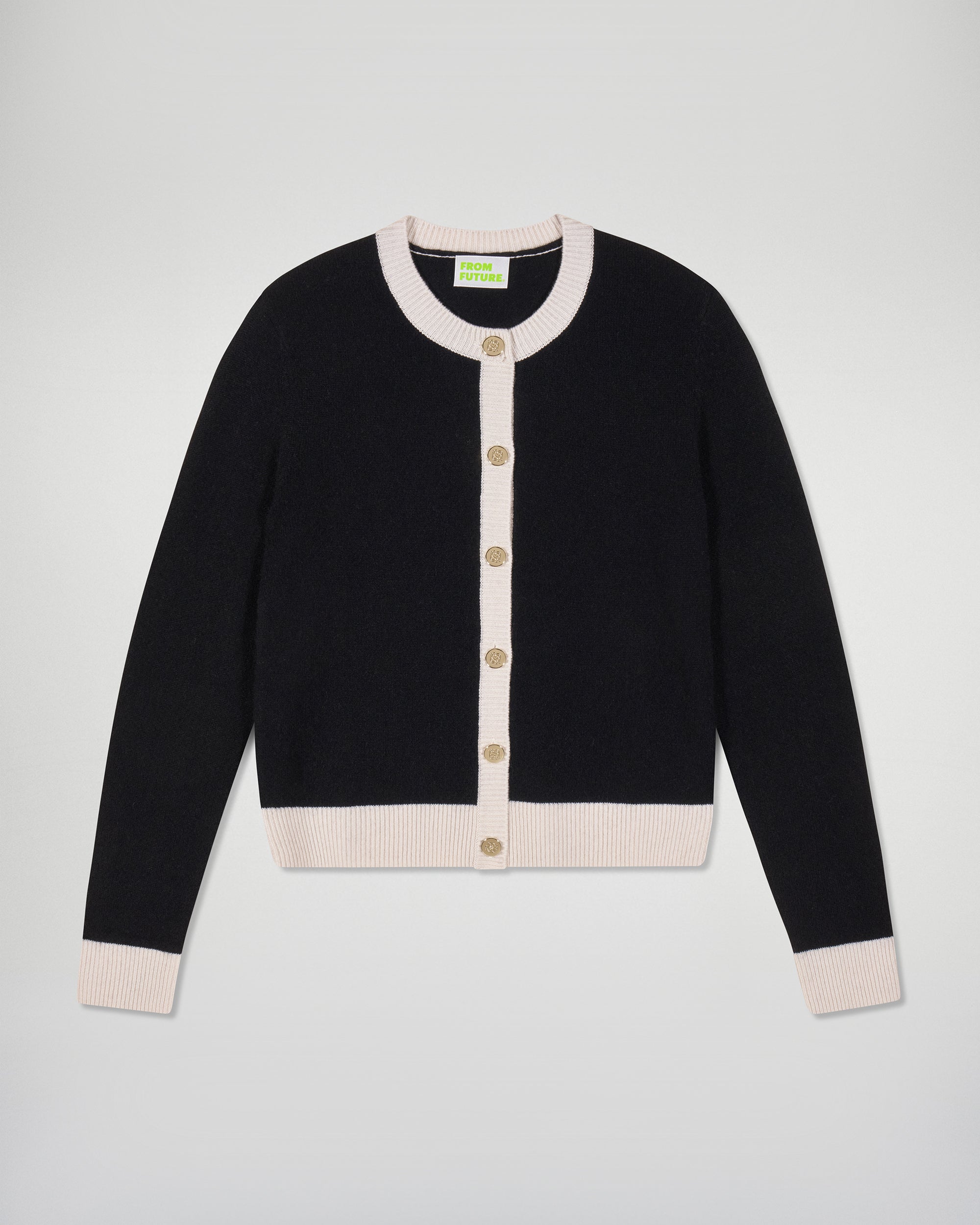 Cardigan sweater (H25 / FEMME / Black)