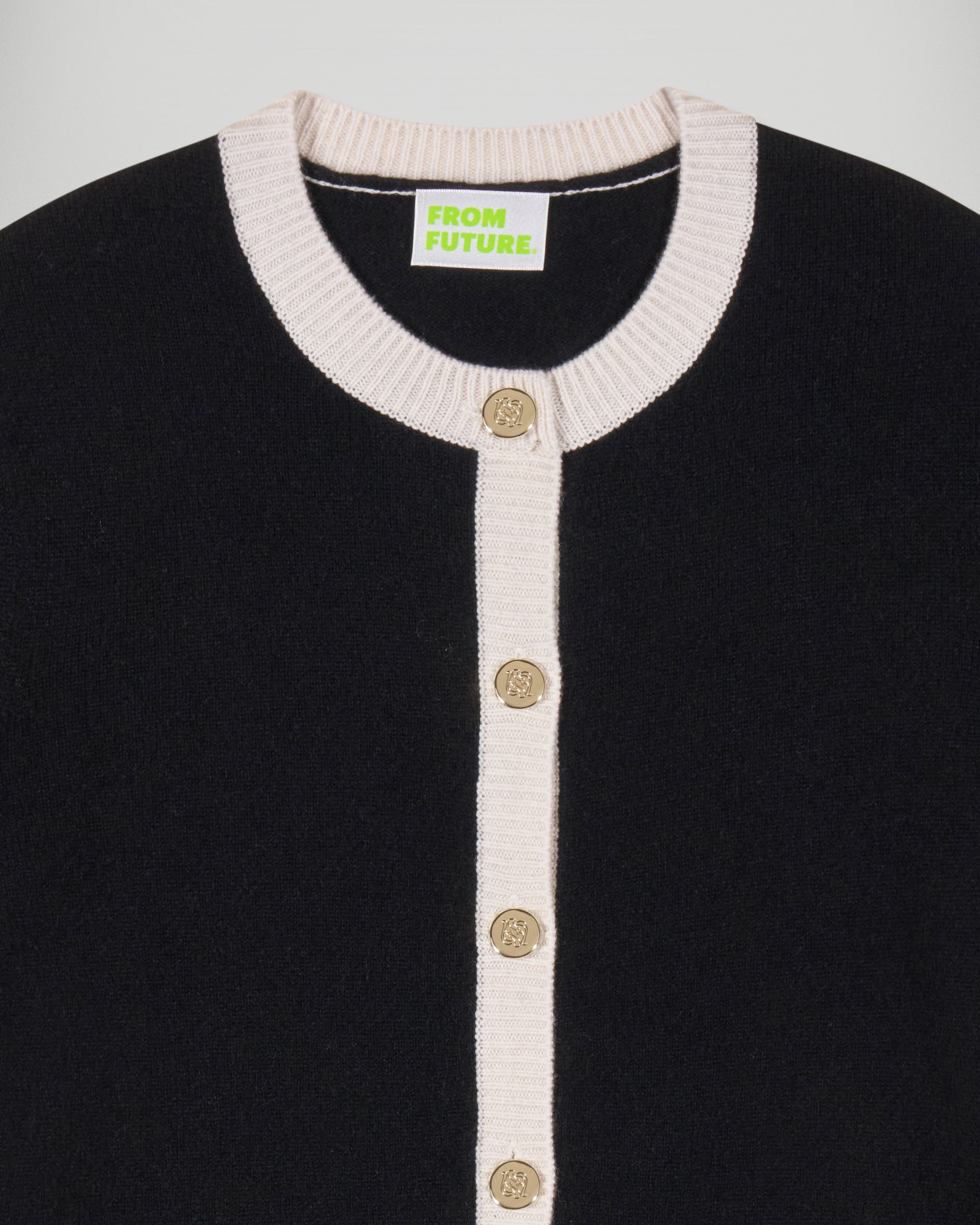 Cardigan sweater (H25 / FEMME / Black)