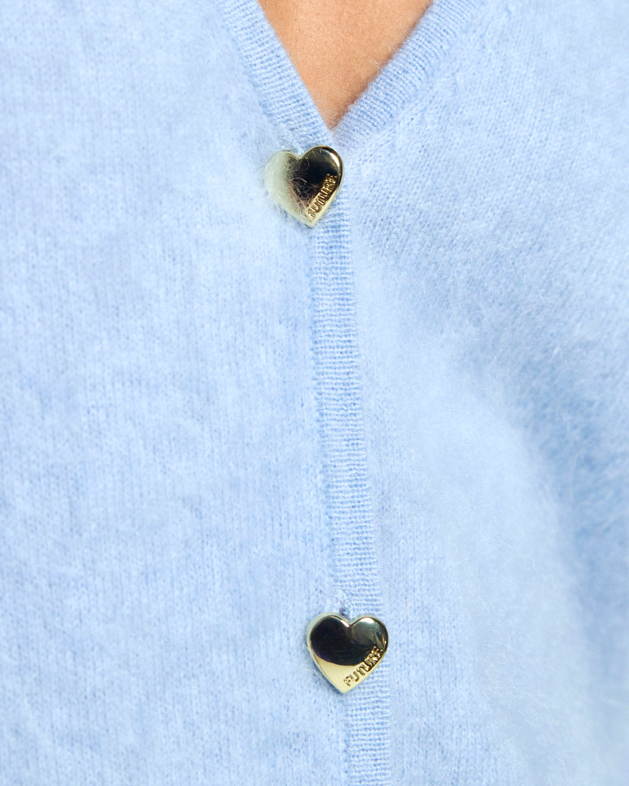 Brushed Cardigan Sweater (H25 / WOMEN / Smooth Blue)