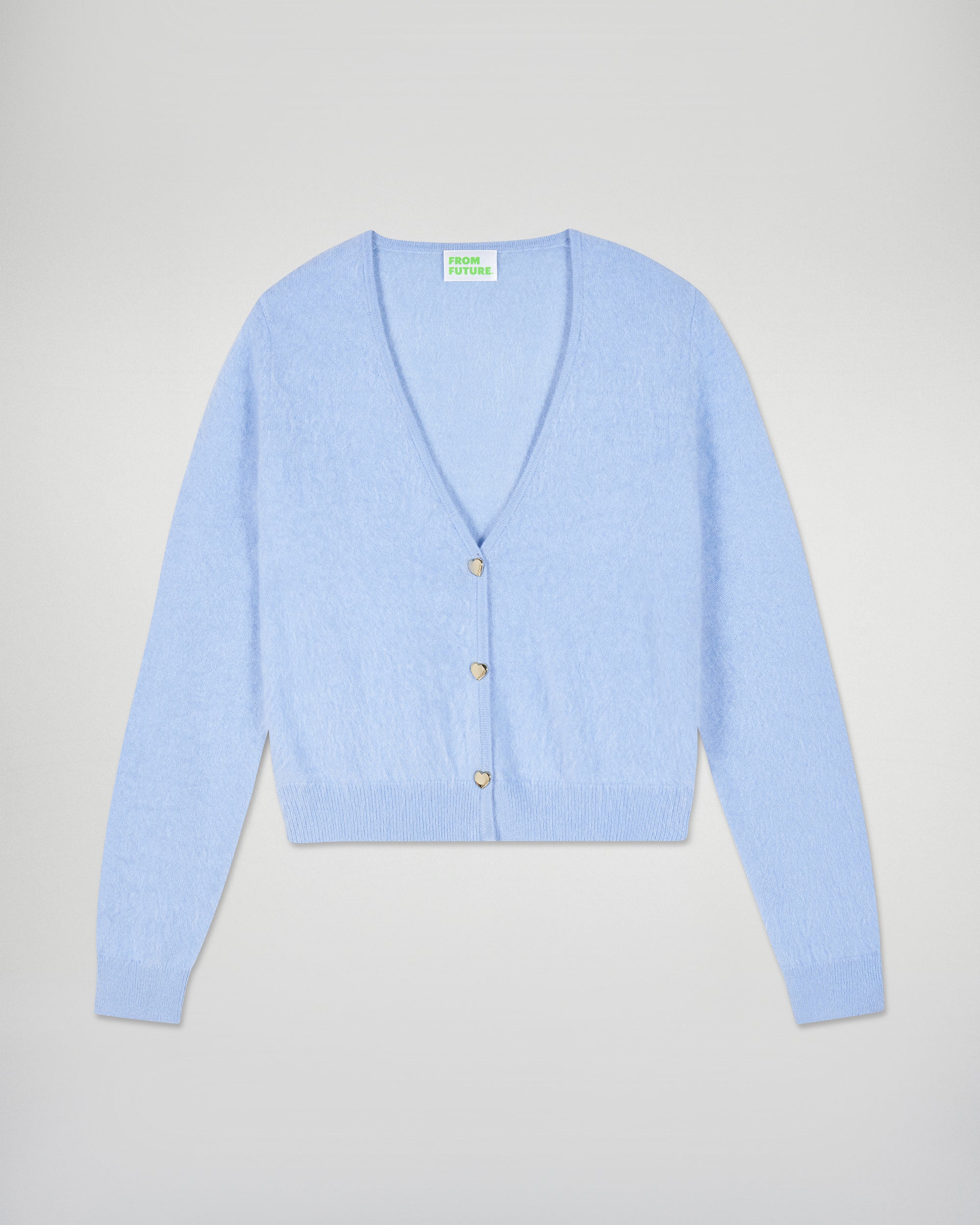 Brushed Cardigan Sweater (H25 / WOMEN / Smooth Blue)