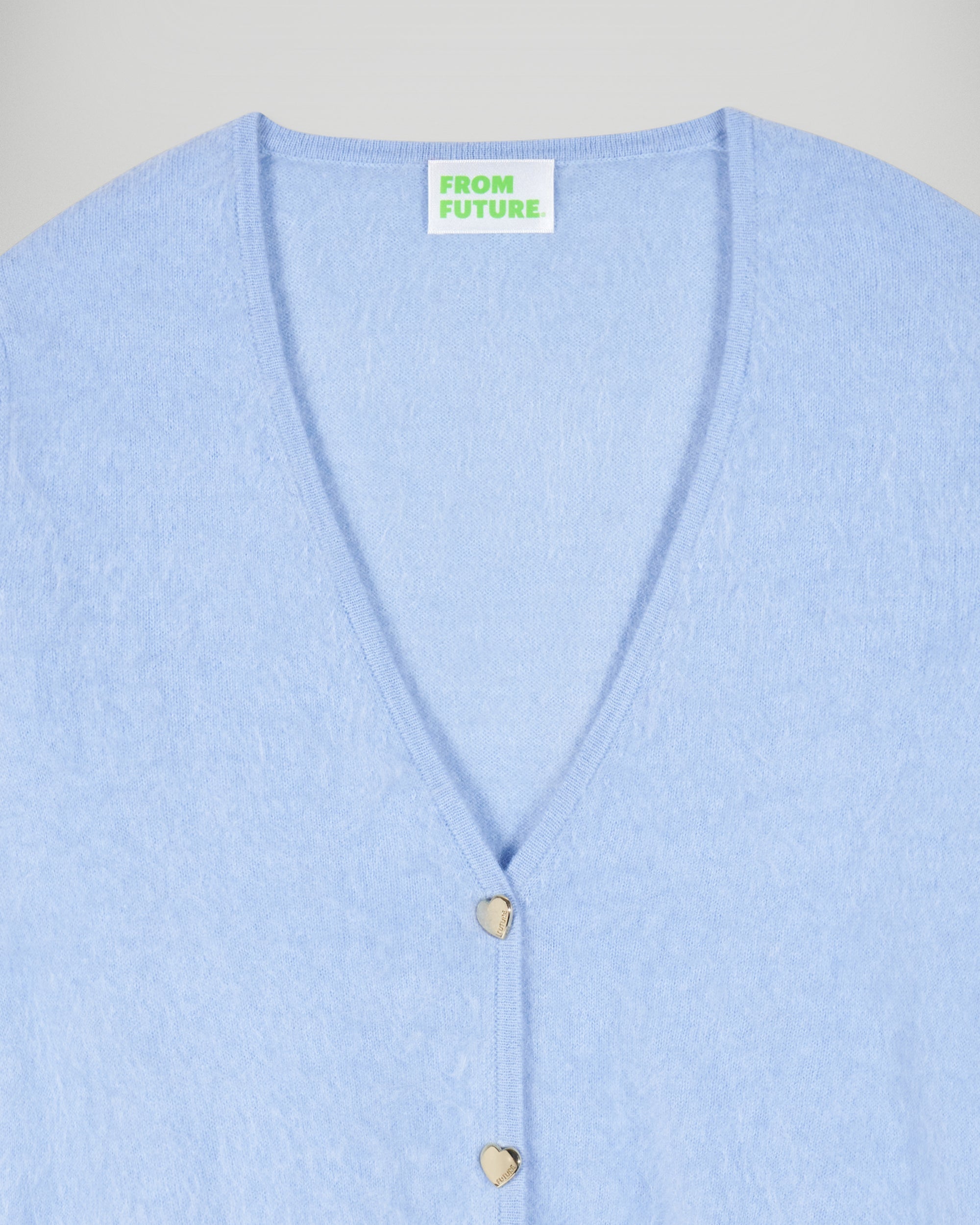 Brushed Cardigan Sweater (H25 / WOMEN / Smooth Blue)