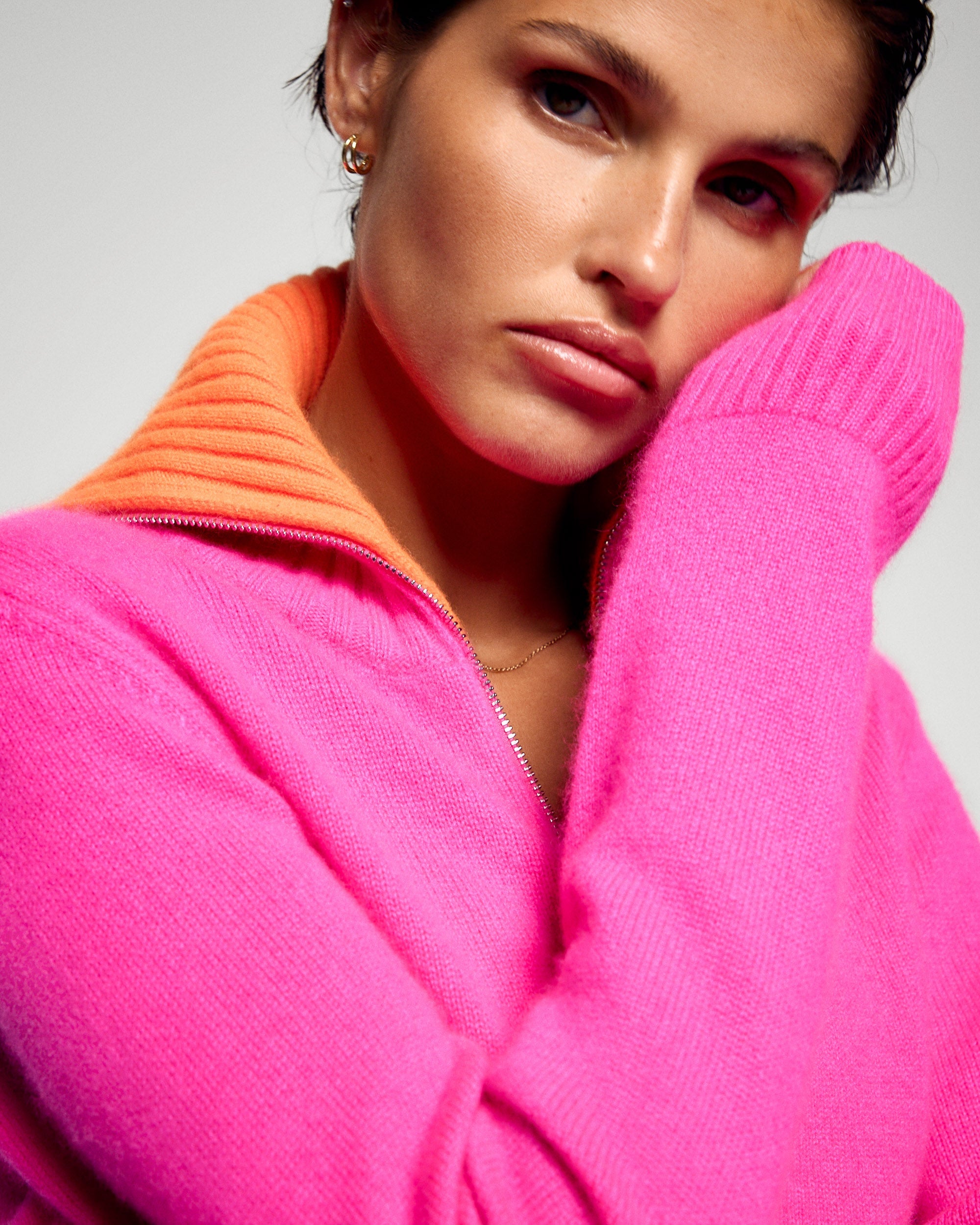 Cardigan Sweater (H25 / WOMEN / Cosmic Pink)