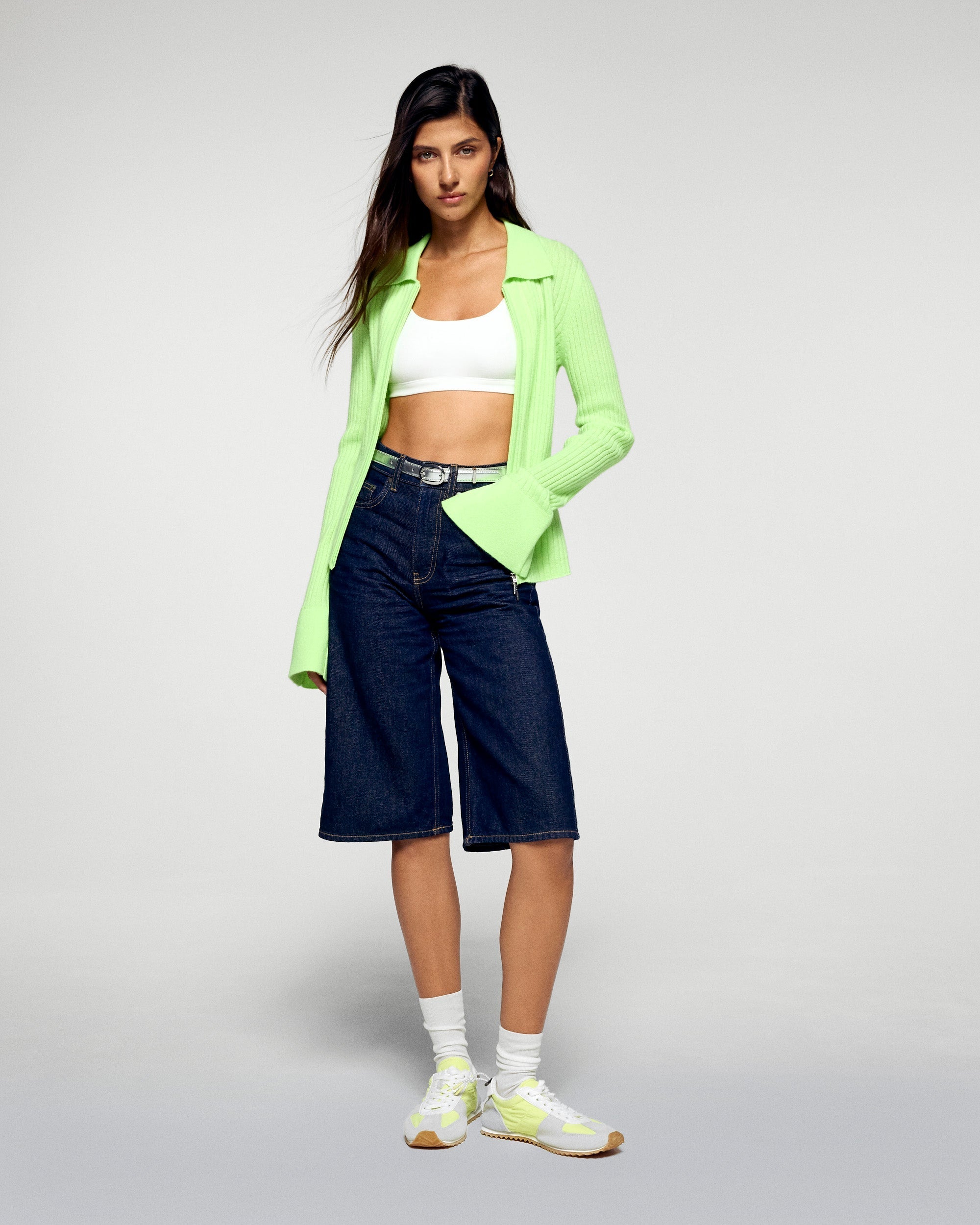 Knit Vest (H25 / WOMEN / Candy Green)