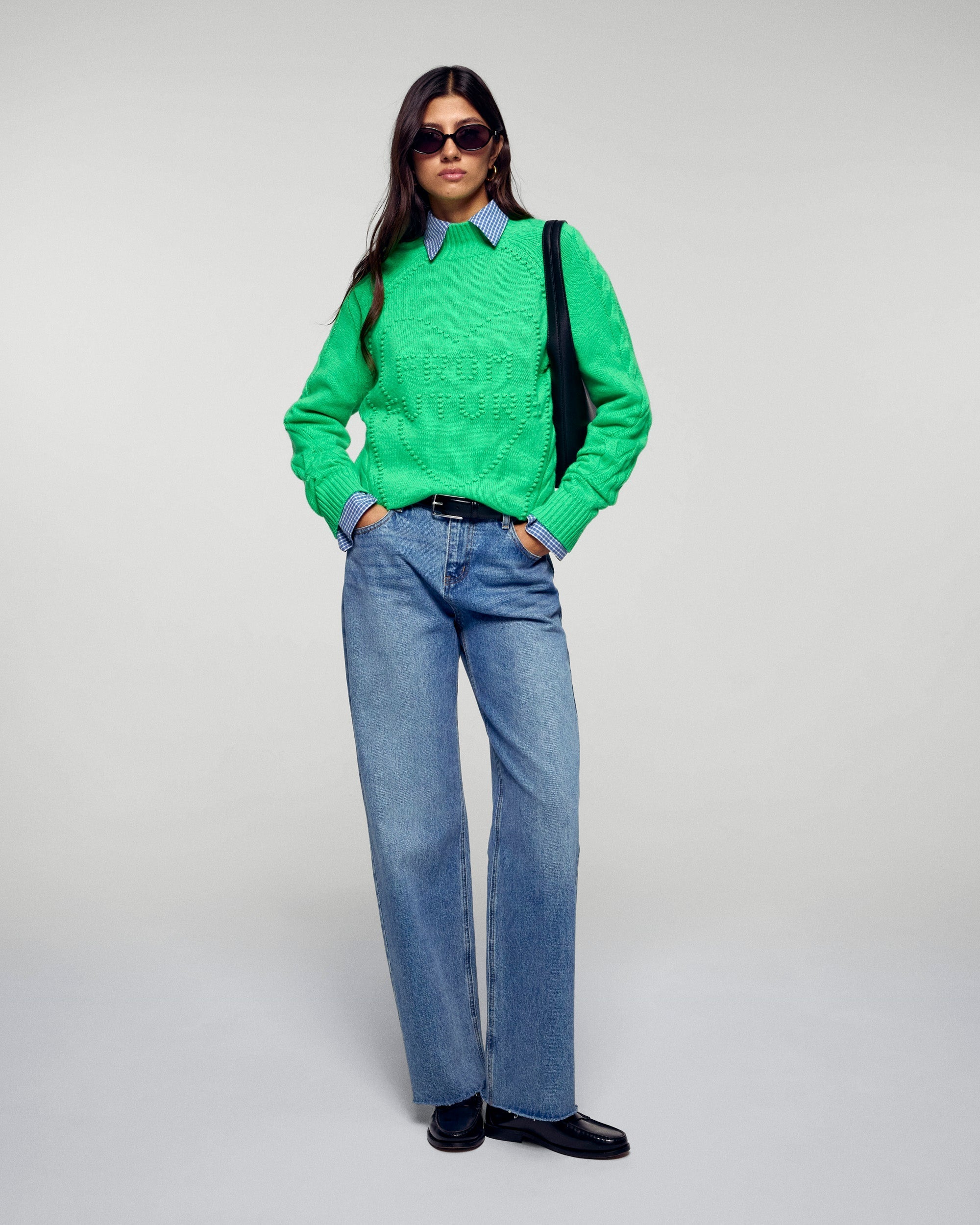 Mock Neck Sweater (H25 / FEMME / Cosmic Green)