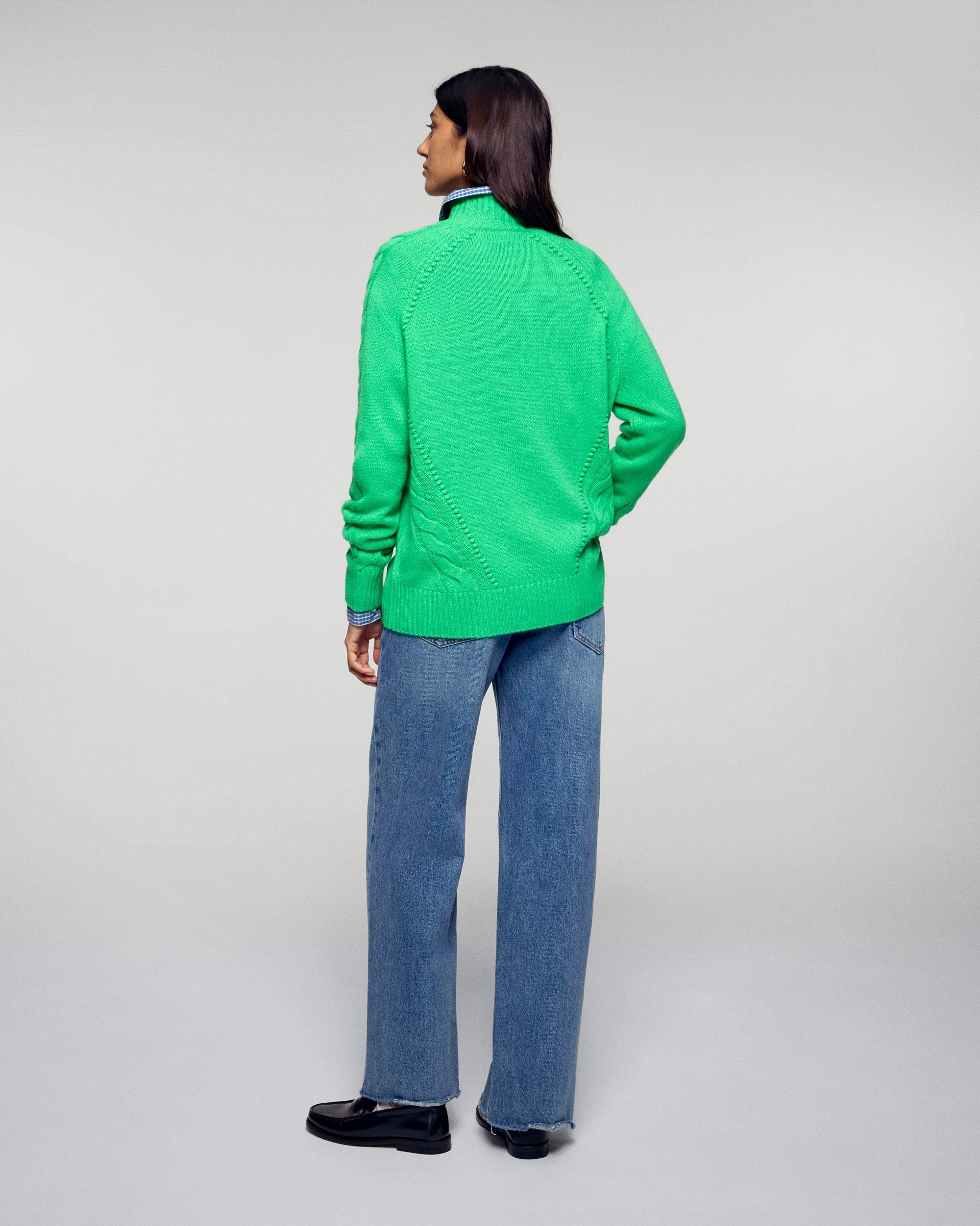 Mock Neck Sweater (H25 / FEMME / Cosmic Green)