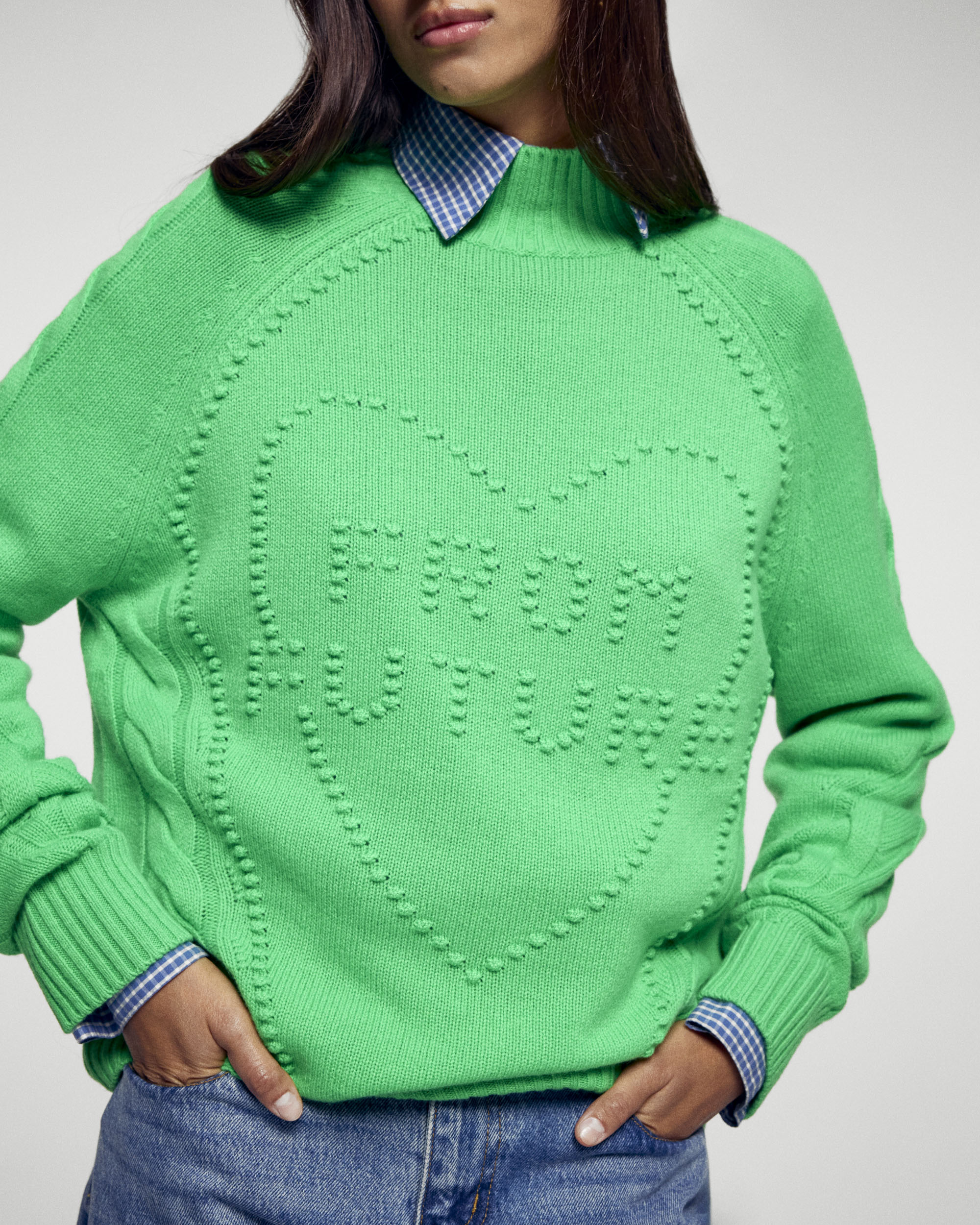 Mock Neck Sweater (H25 / FEMME / Cosmic Green)