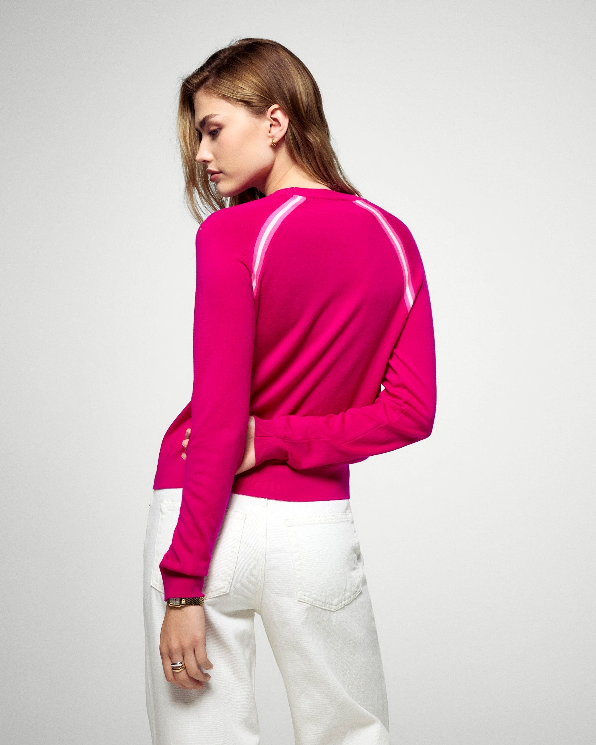 Crewneck Sweater (H25 / WOMEN / Raspberry Pink / RWS)