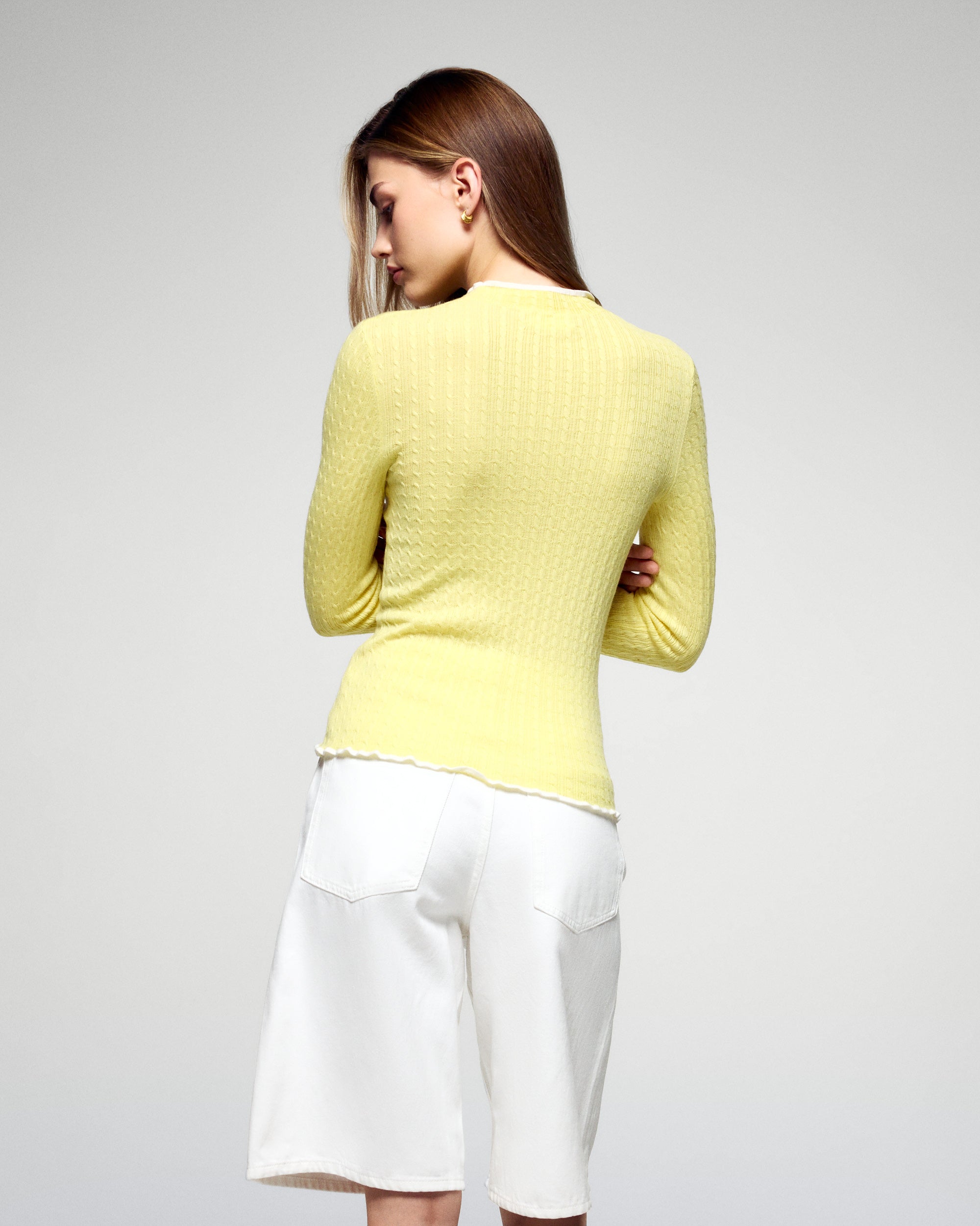 Crewneck Sweater (H25 / WOMEN / Creamy Yellow / RWS)