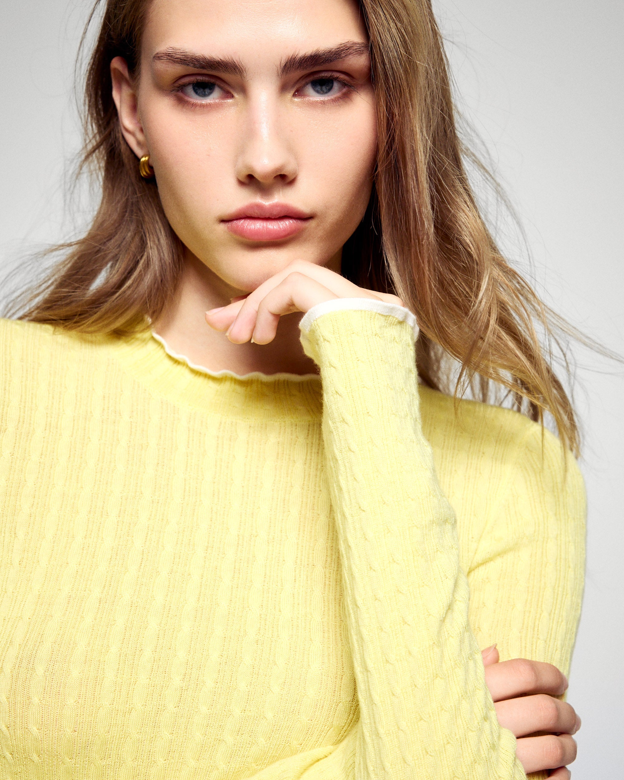 Crewneck Sweater (H25 / WOMEN / Creamy Yellow / RWS)