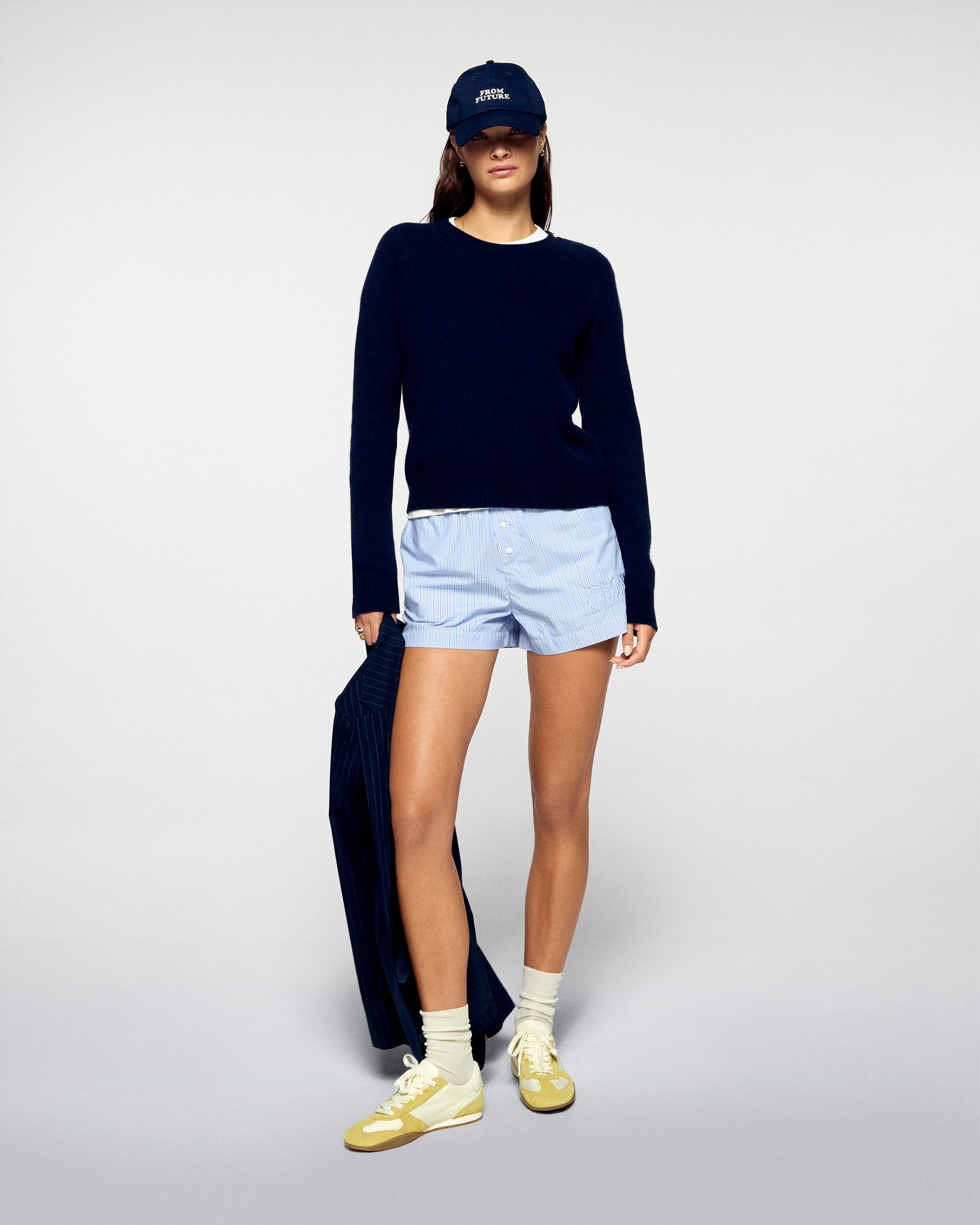 Crewneck Sweater (H25 / WOMEN / Navy)