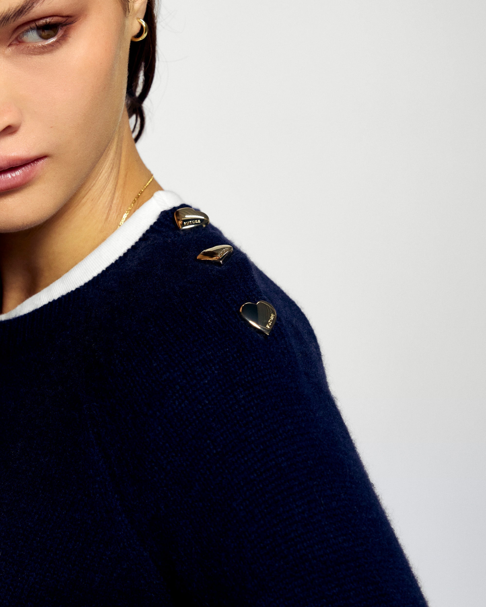 Crewneck Sweater (H25 / WOMEN / Navy)