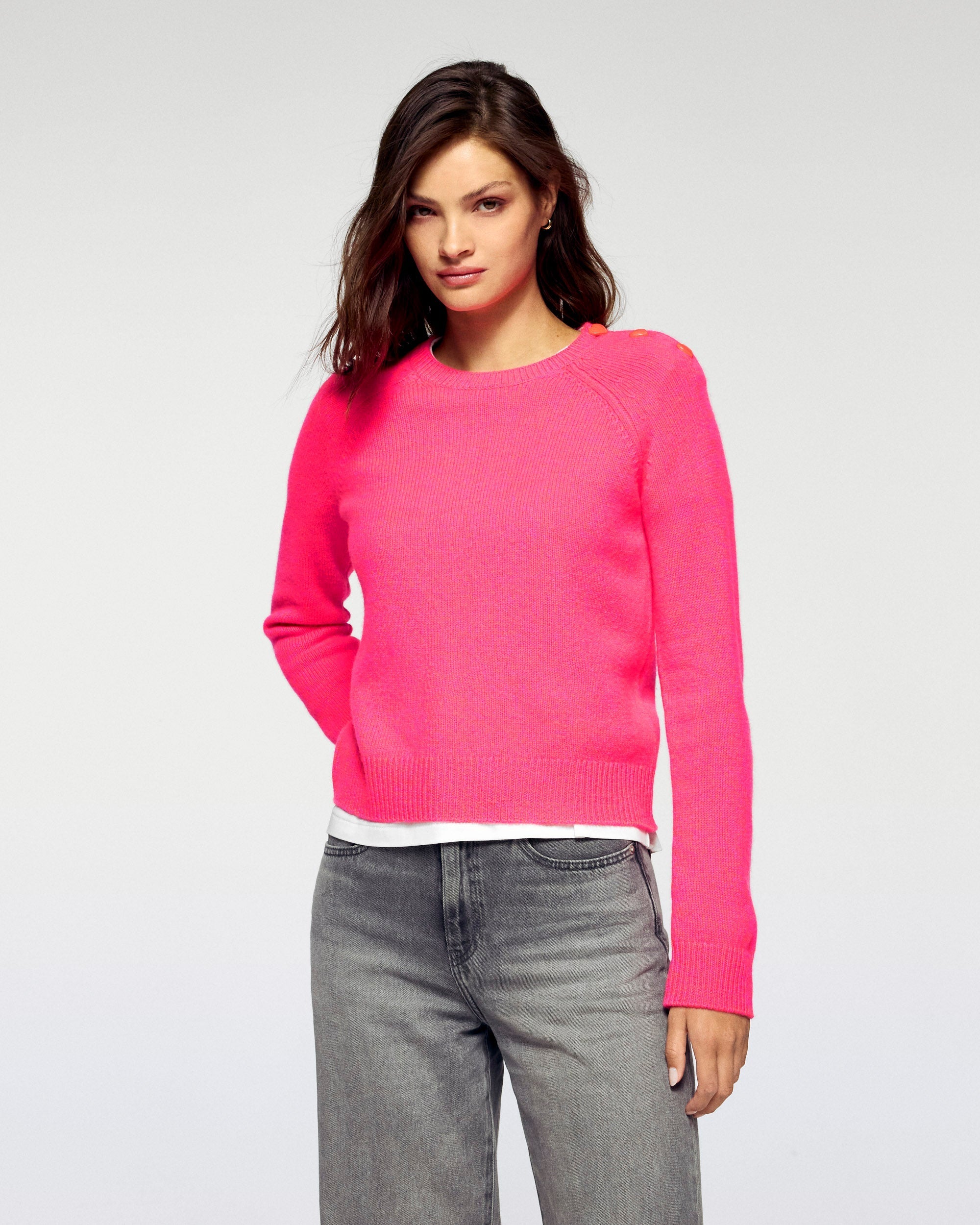 Crewneck Sweater (H25 / WOMEN / Orange Lollipop)