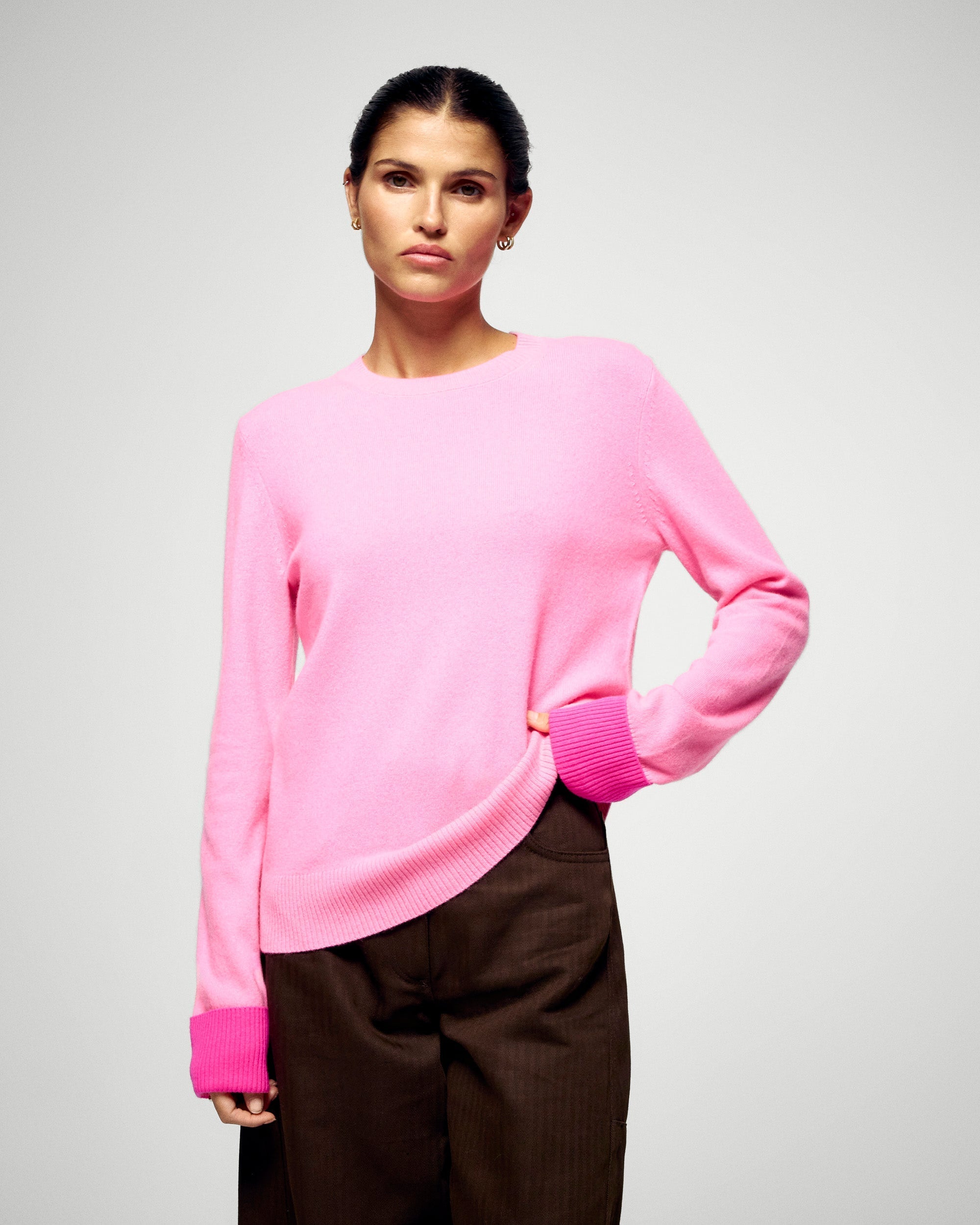 Crew Neck Sweater (H25 / FEMME / Fantasy Pink)