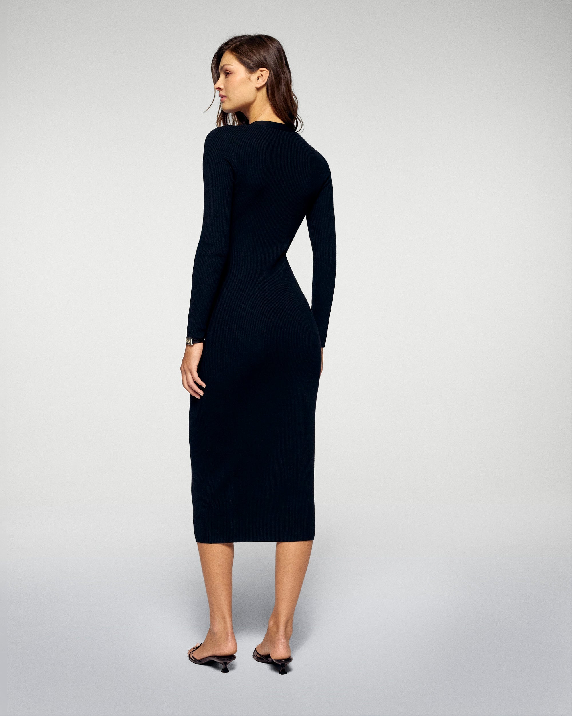 Long Sleeve Long Dress (H25 / WOMEN / Black / RWS)