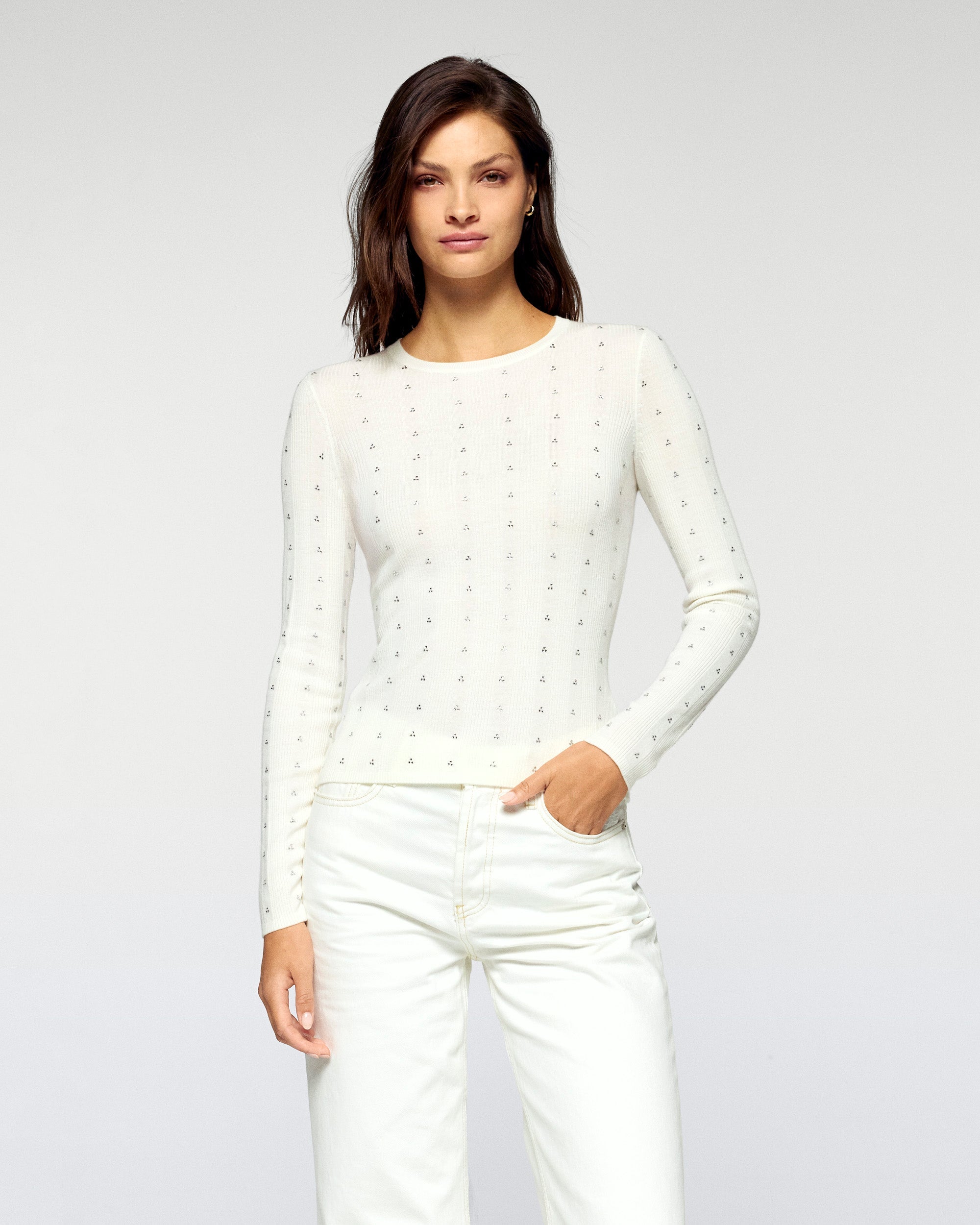 Long Sleeve Top (H25 / WOMEN / White / RWS)