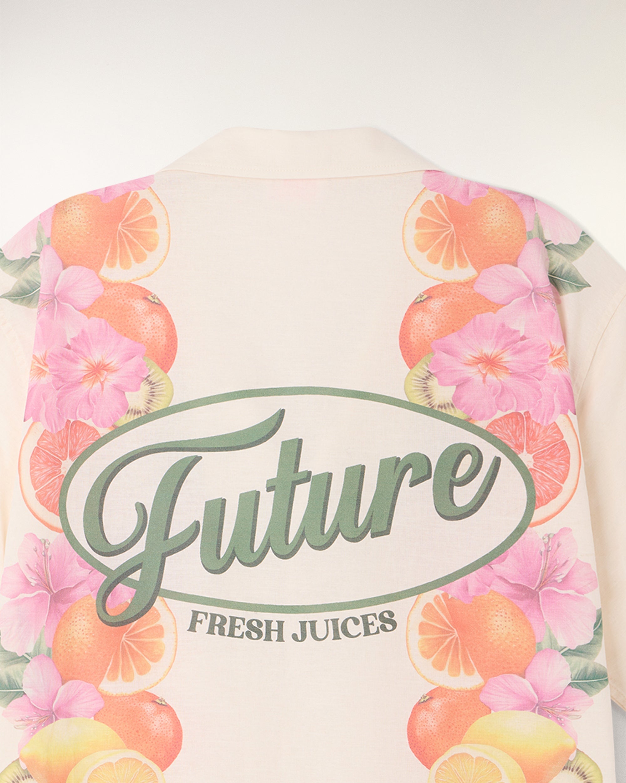 Short Sleeved Frieze Print Shirt (S26 / HOMME / Ecru)