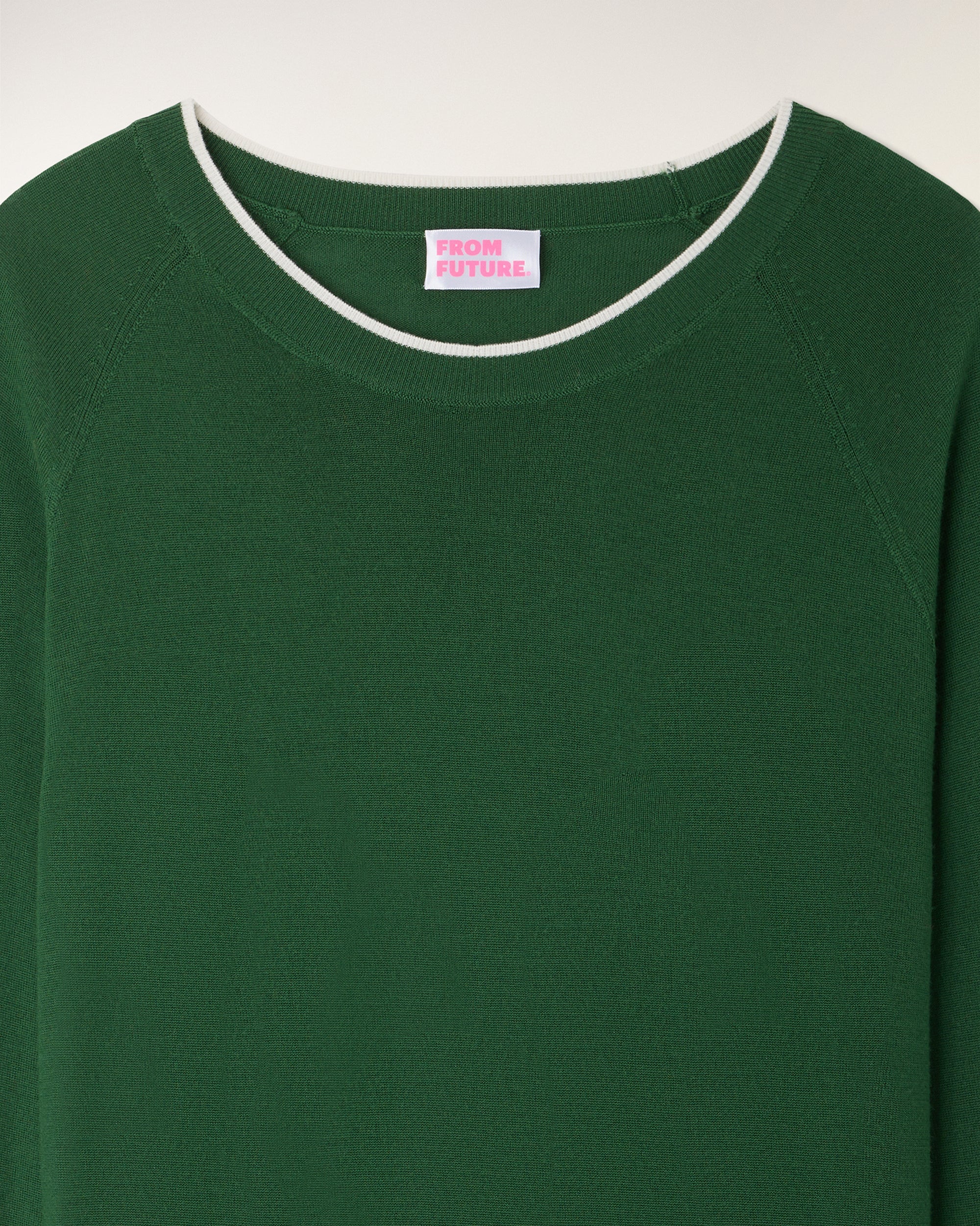 Contrast Trim Crewneck Sweater (S26 / HOMME / Summer Kaki / RWS)