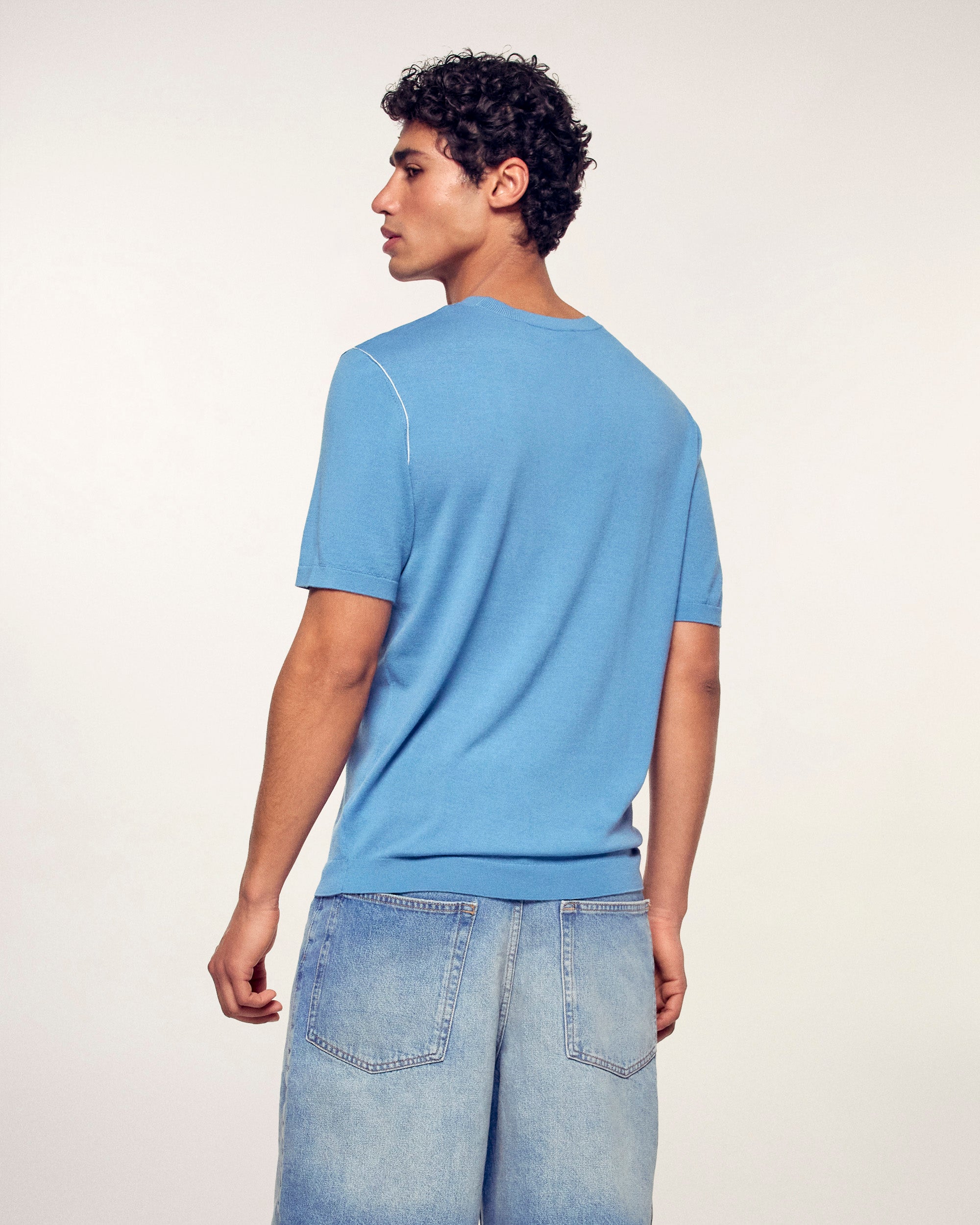 Short-Sleeve Crewneck Sweater (S26 / HOMME / Intense Blue / RWS)