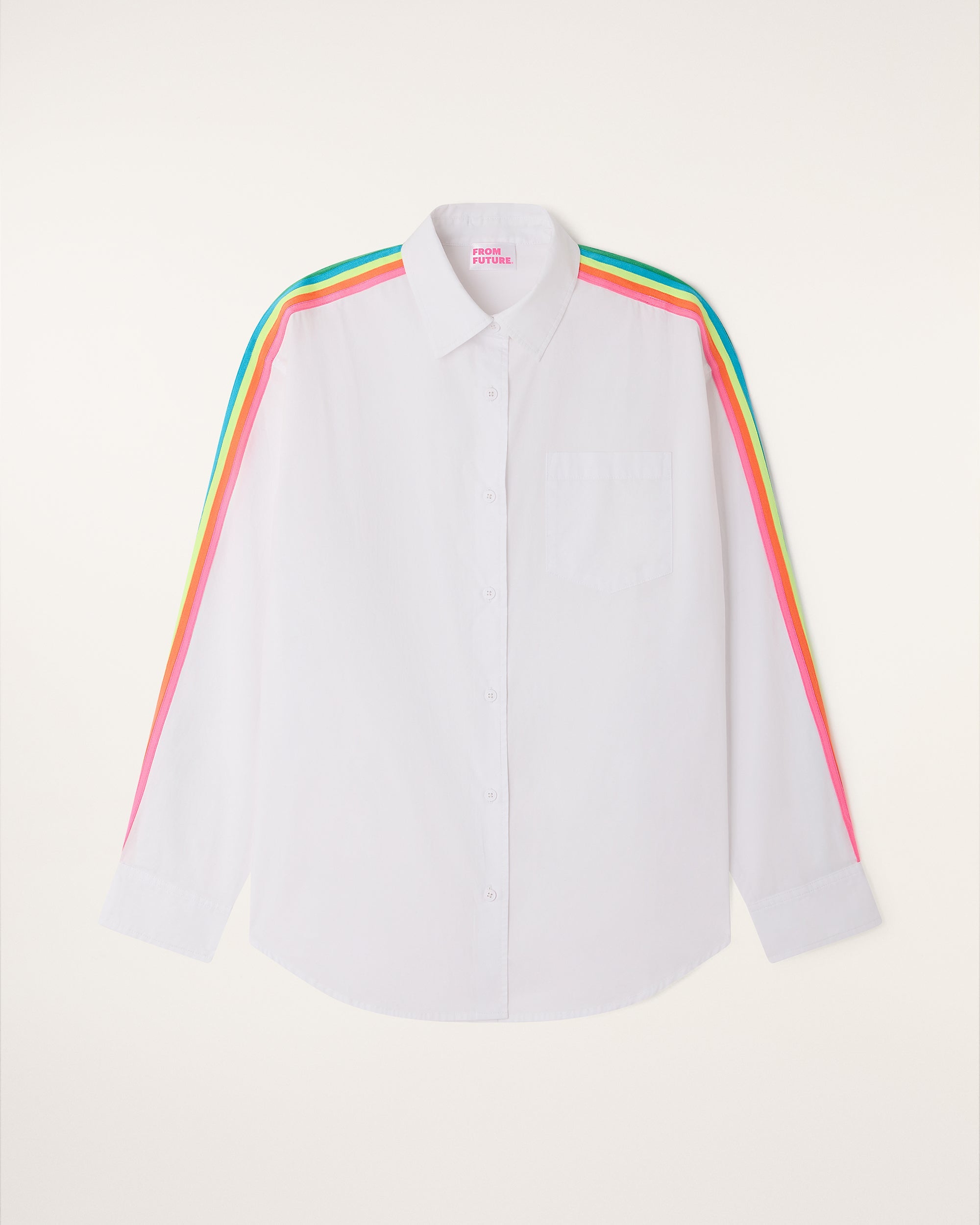 Long-Sleeve Striped Shirt (S26 / FEMME / White)