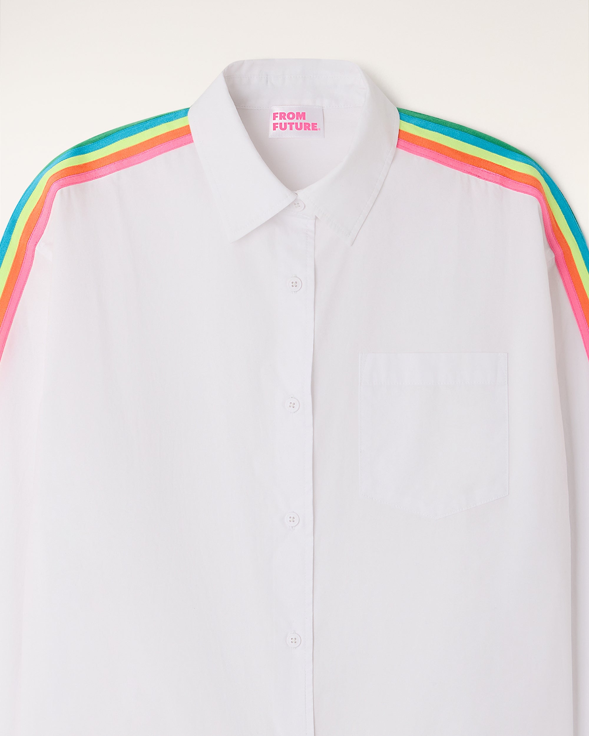 Long-Sleeve Striped Shirt (S26 / FEMME / White)