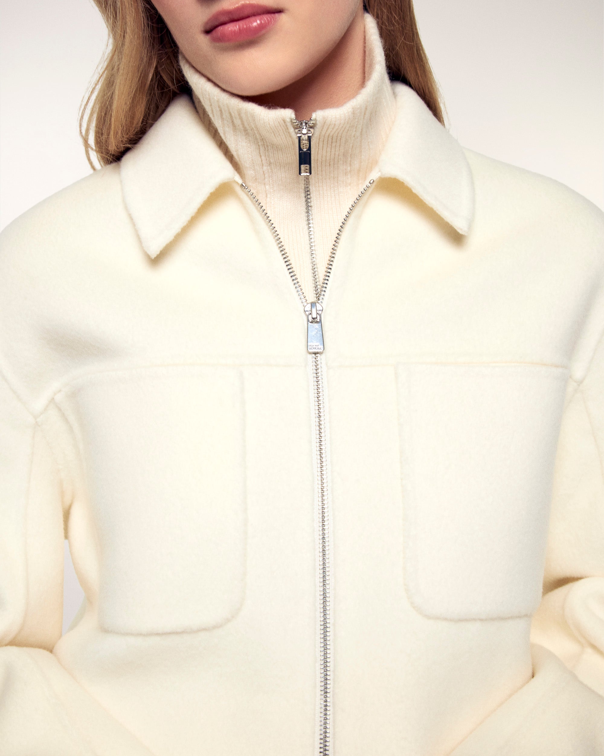 "FF" Embroidery Jacket (S26/ FEMME/ Ecru)