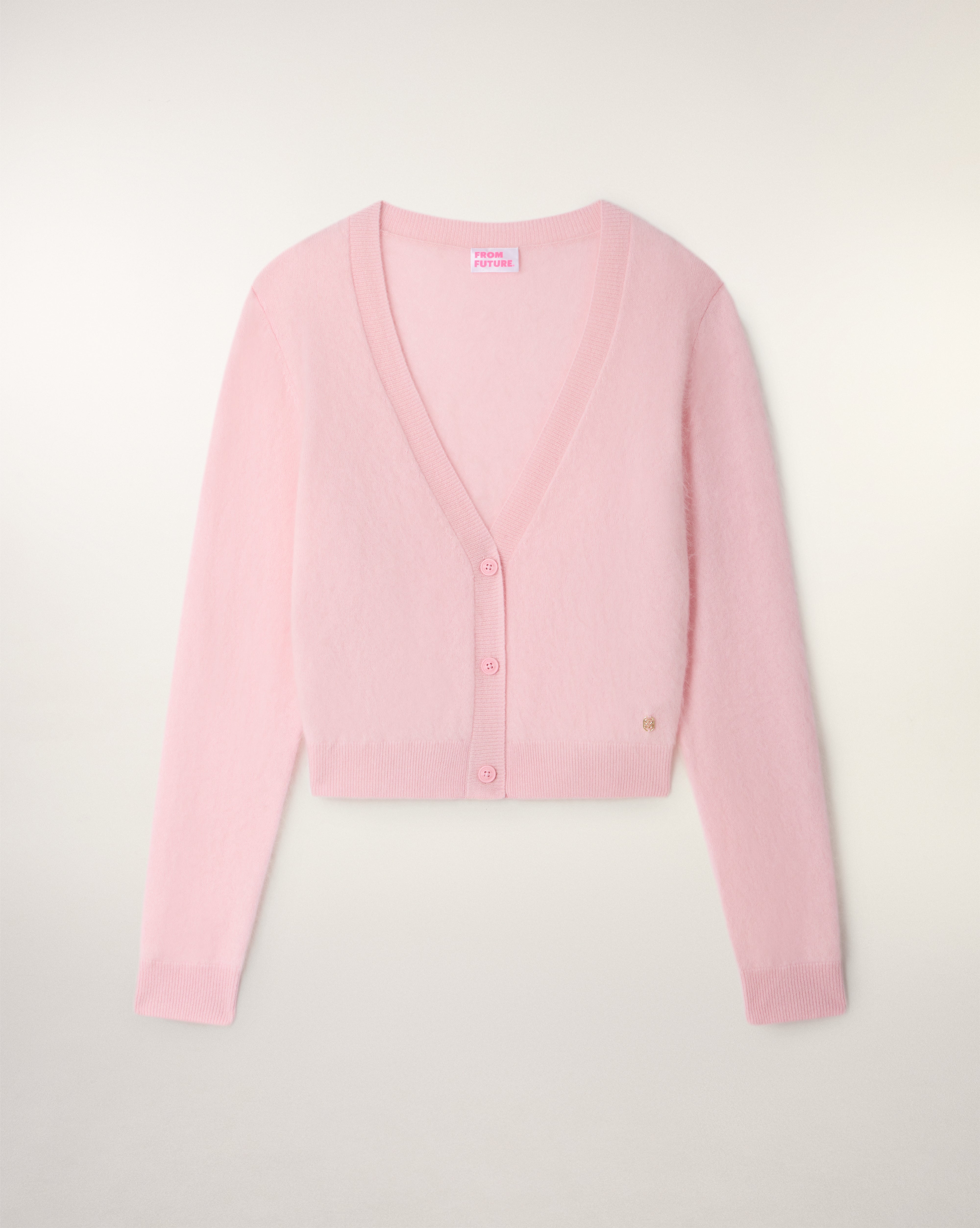 Brushed Cashmere Cardigan (S26/ FEMME/ Cloudy Pink)
