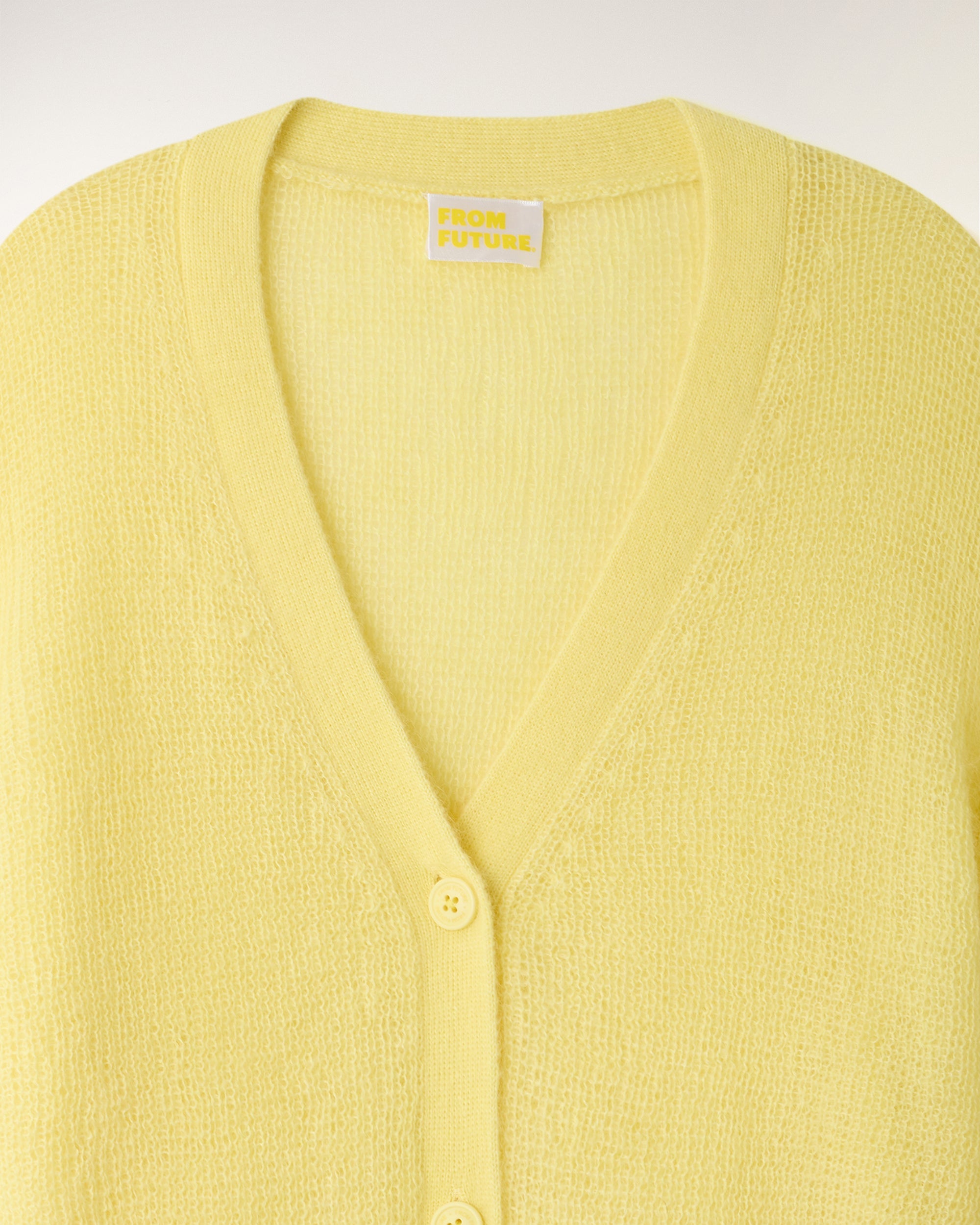 Mohair Cardigan (S26 / FEMME / Star Yellow)