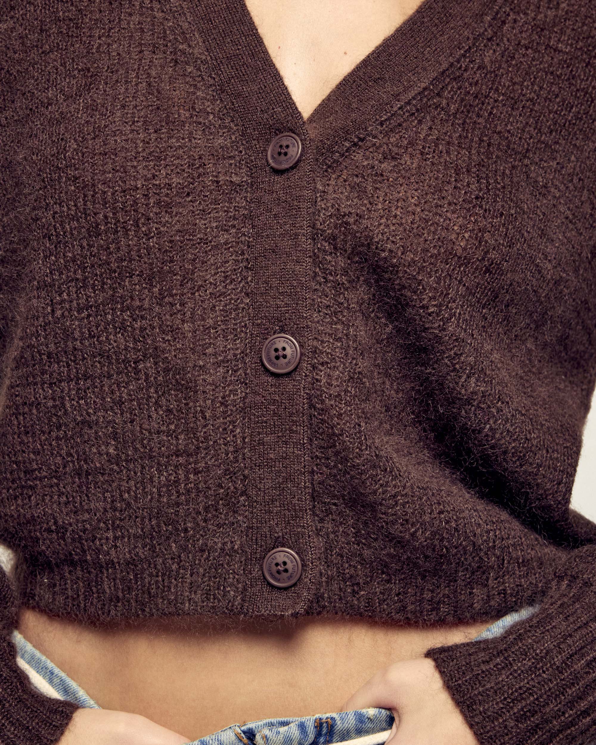 Mohair Cardigan (S26 / FEMME/ Chocolat)