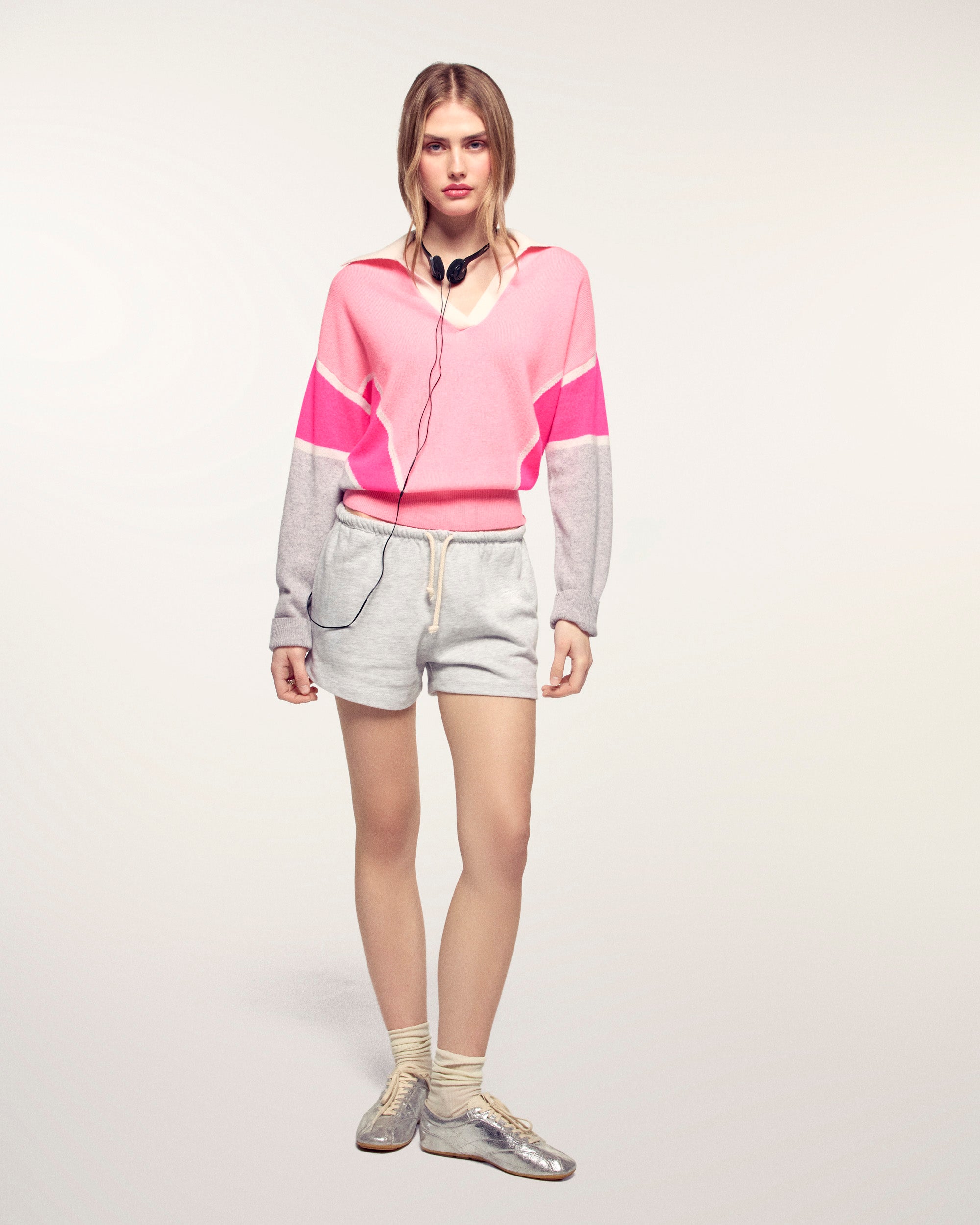 Polo Neck Sweater (S26 / FEMME / Star Pink)