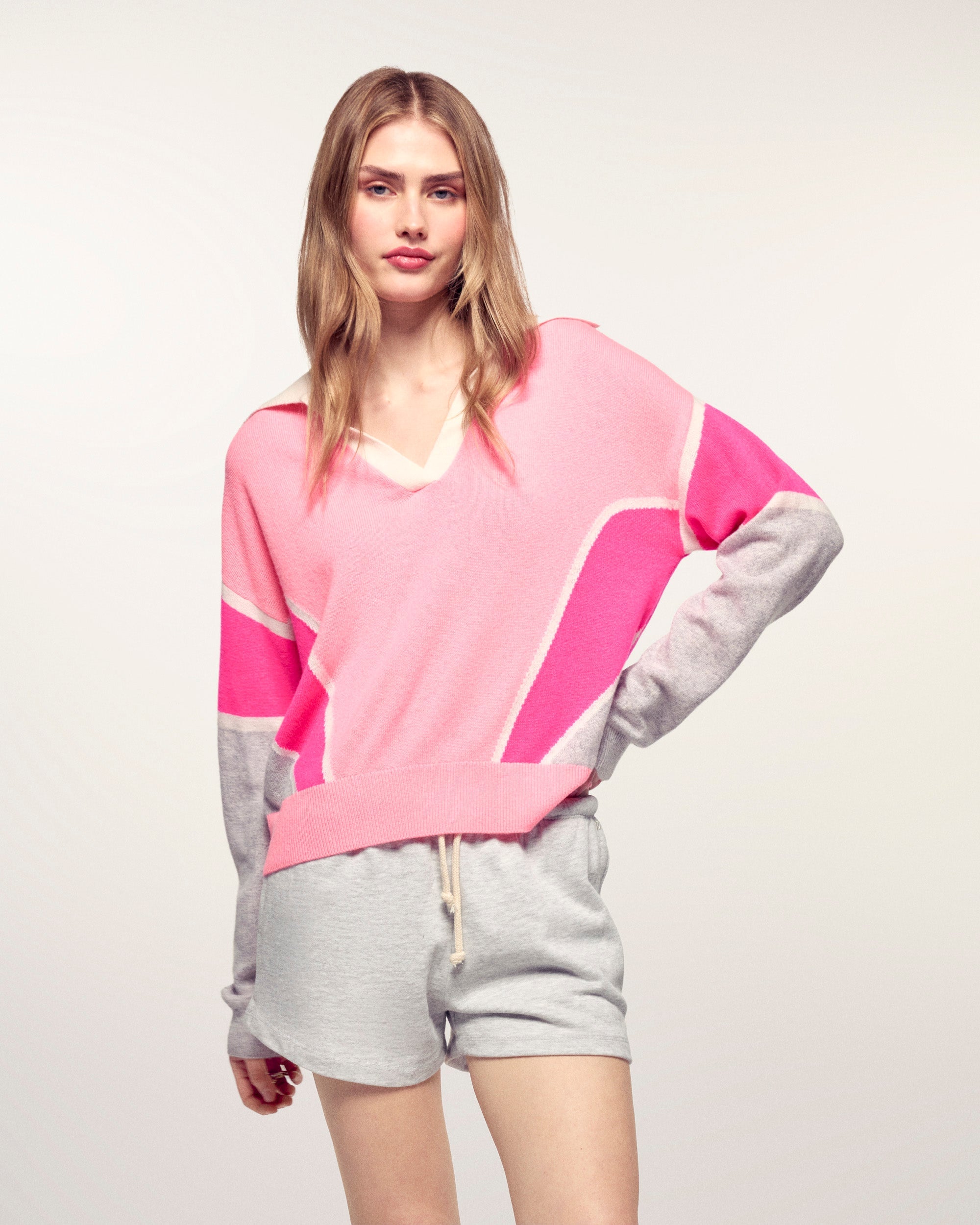 Polo Neck Sweater (S26 / FEMME / Star Pink)
