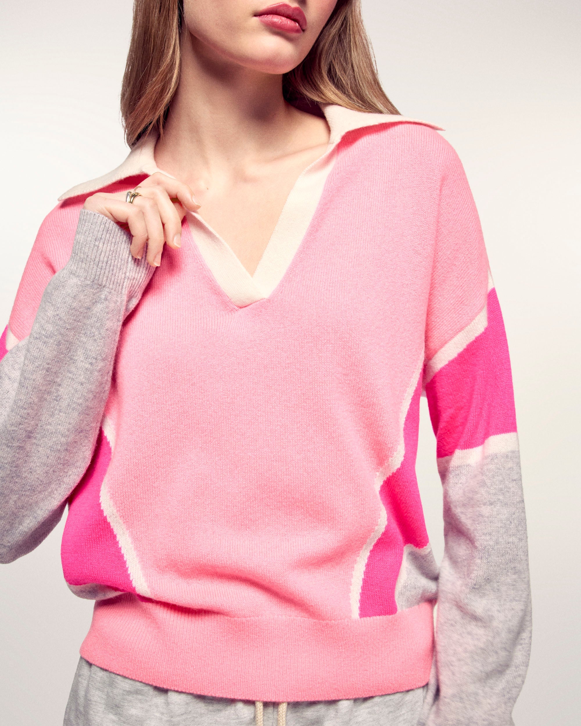 Polo Neck Sweater (S26 / FEMME / Star Pink)