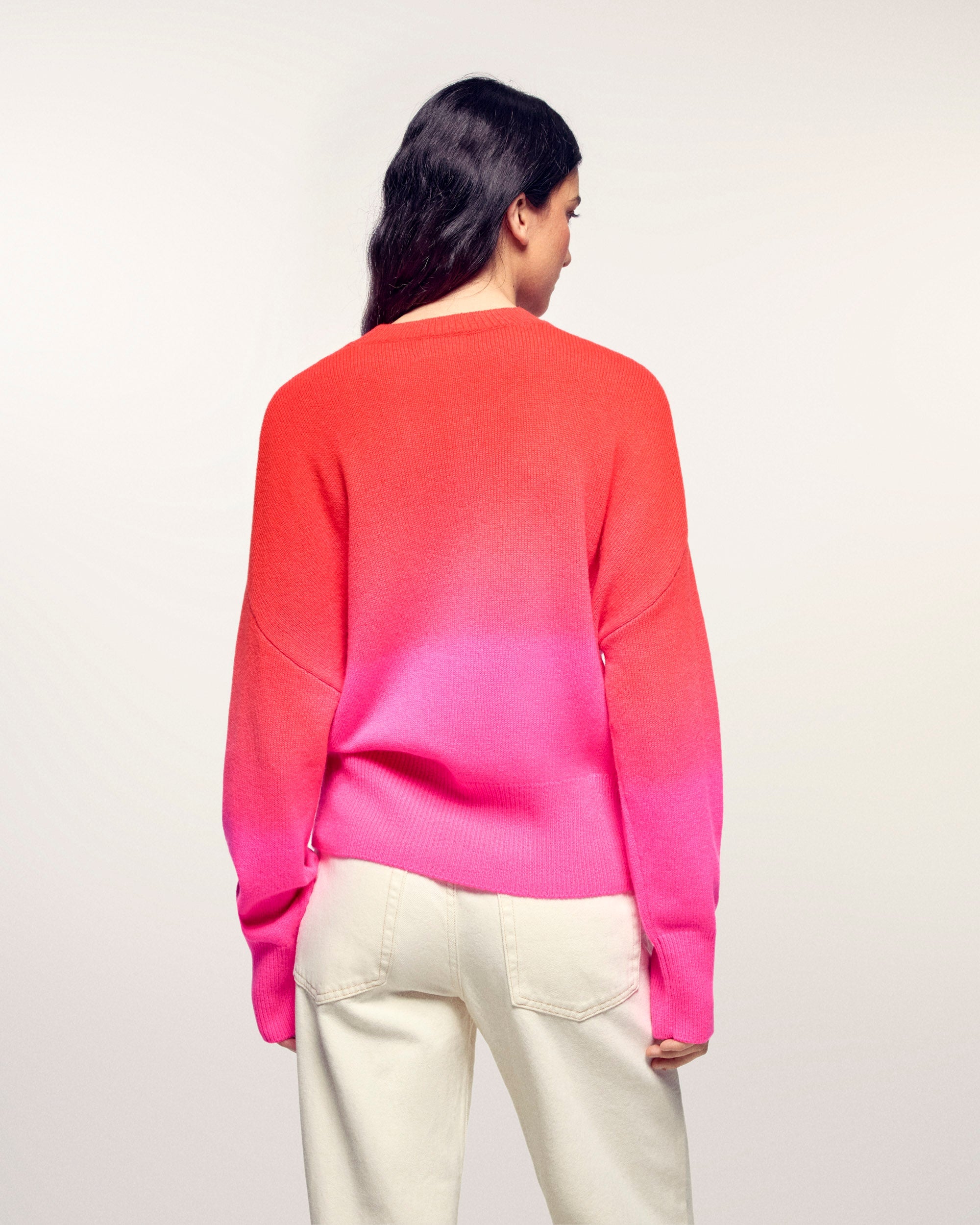 "FUTURE" Pearl Embroidered Crewneck Sweater (S26/ FEMME/ Fire Orange)