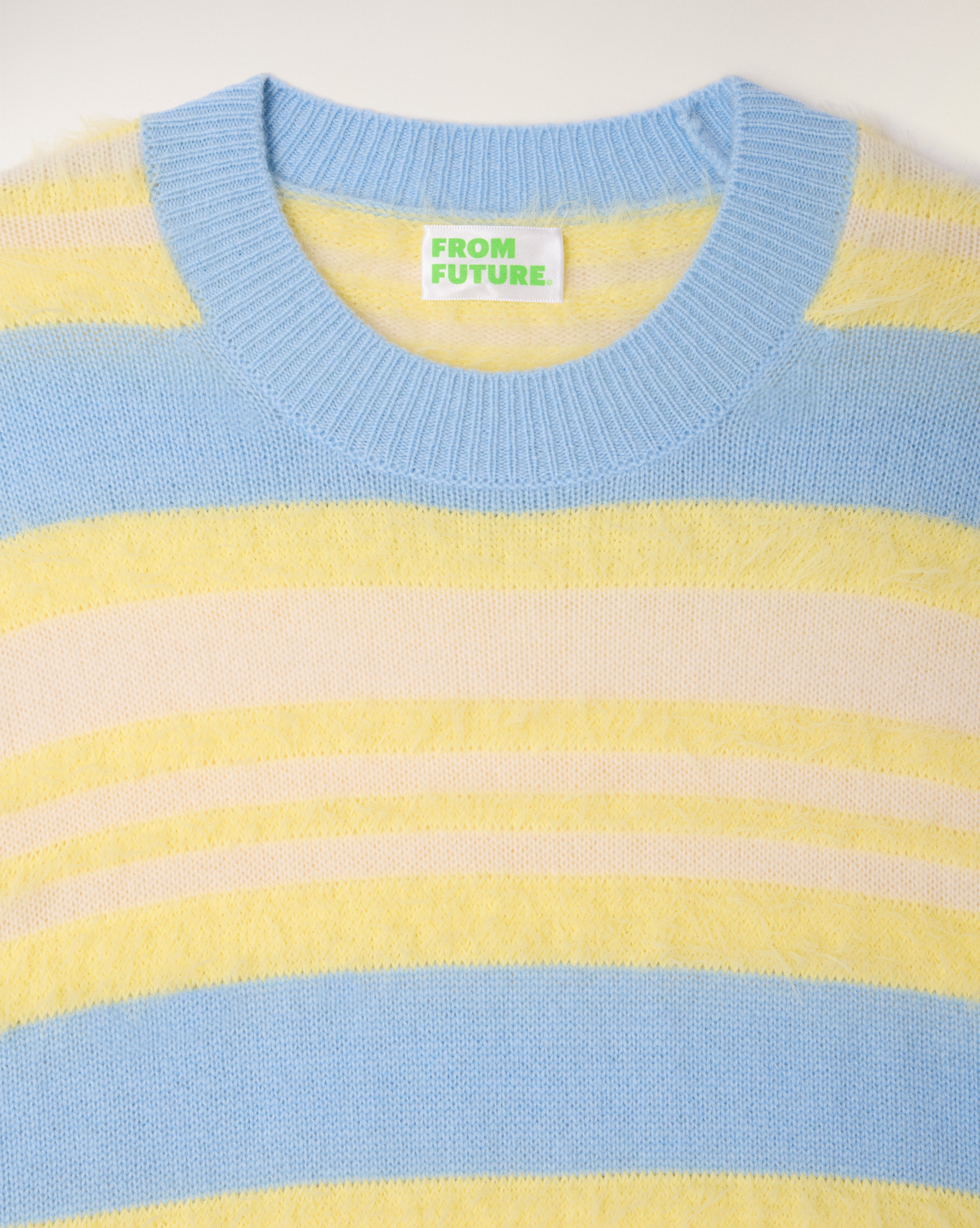 Brushed Striped Oversize Cashmere Sweater (S26 / FEMME / Multico)
