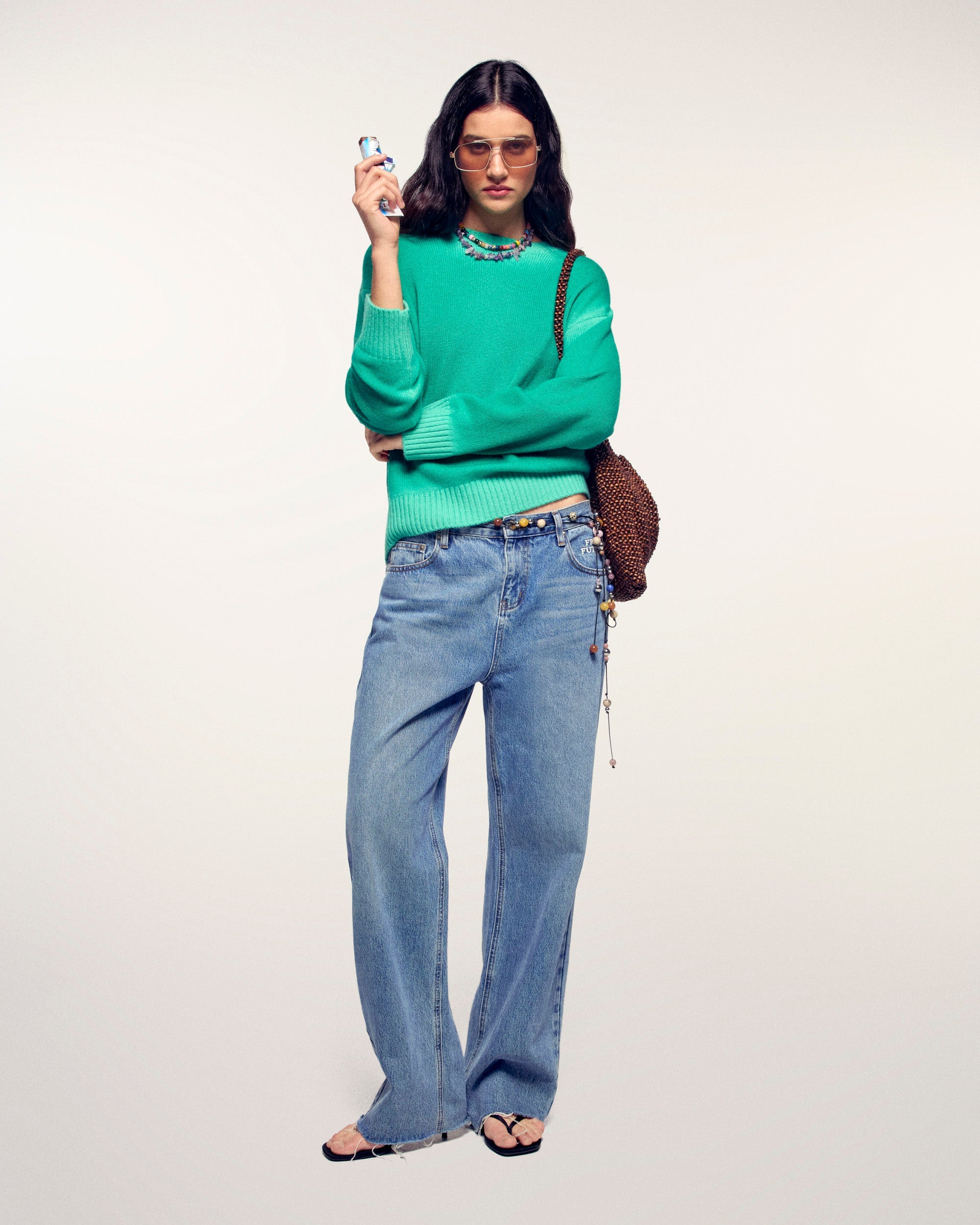 Crewneck Sweater (S26 / FEMME / Acid Green Spray)