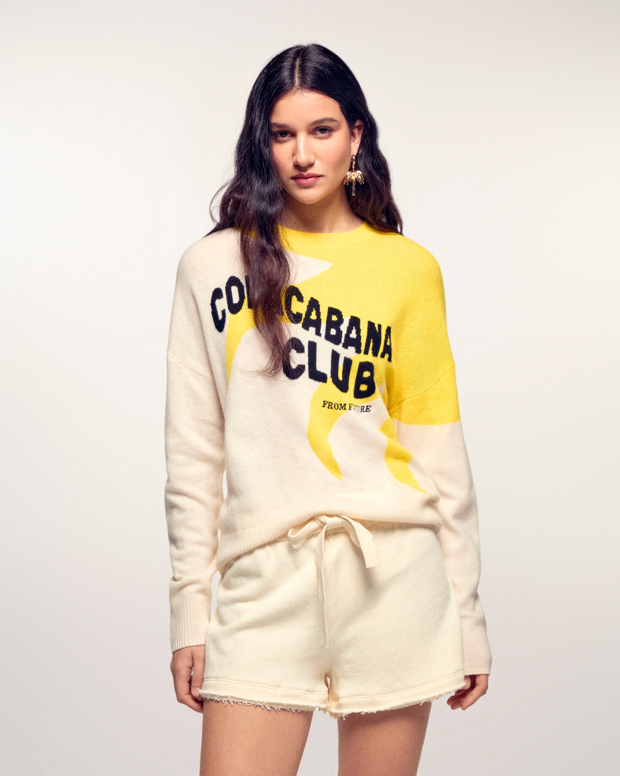 "Copacabana Club" Crewneck Sweater (S26/ FEMME/ Ecru)