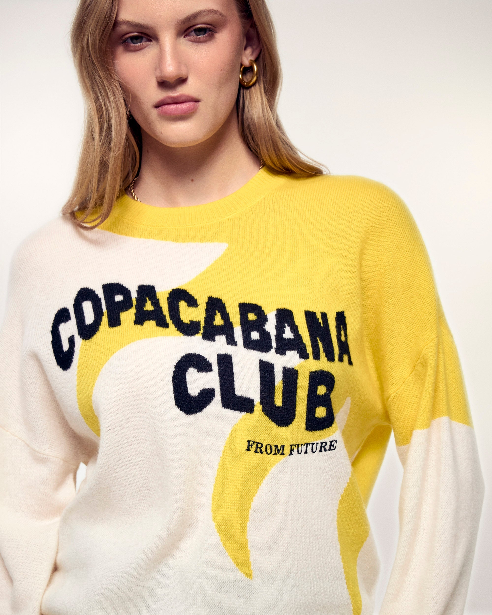 "Copacabana Club" Crewneck Sweater (S26/ FEMME/ Ecru)