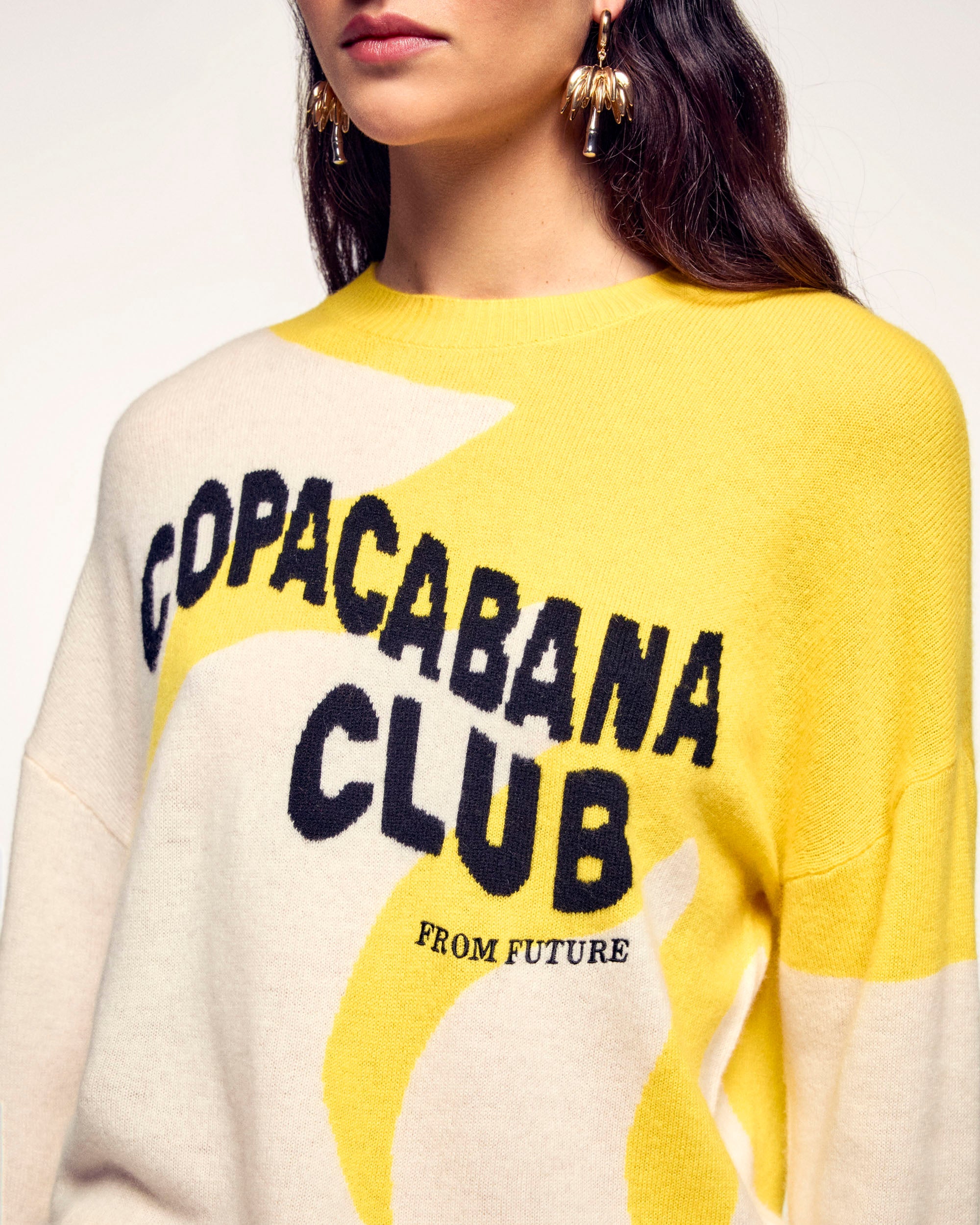 "Copacabana Club" Crewneck Sweater (S26/ FEMME/ Ecru)