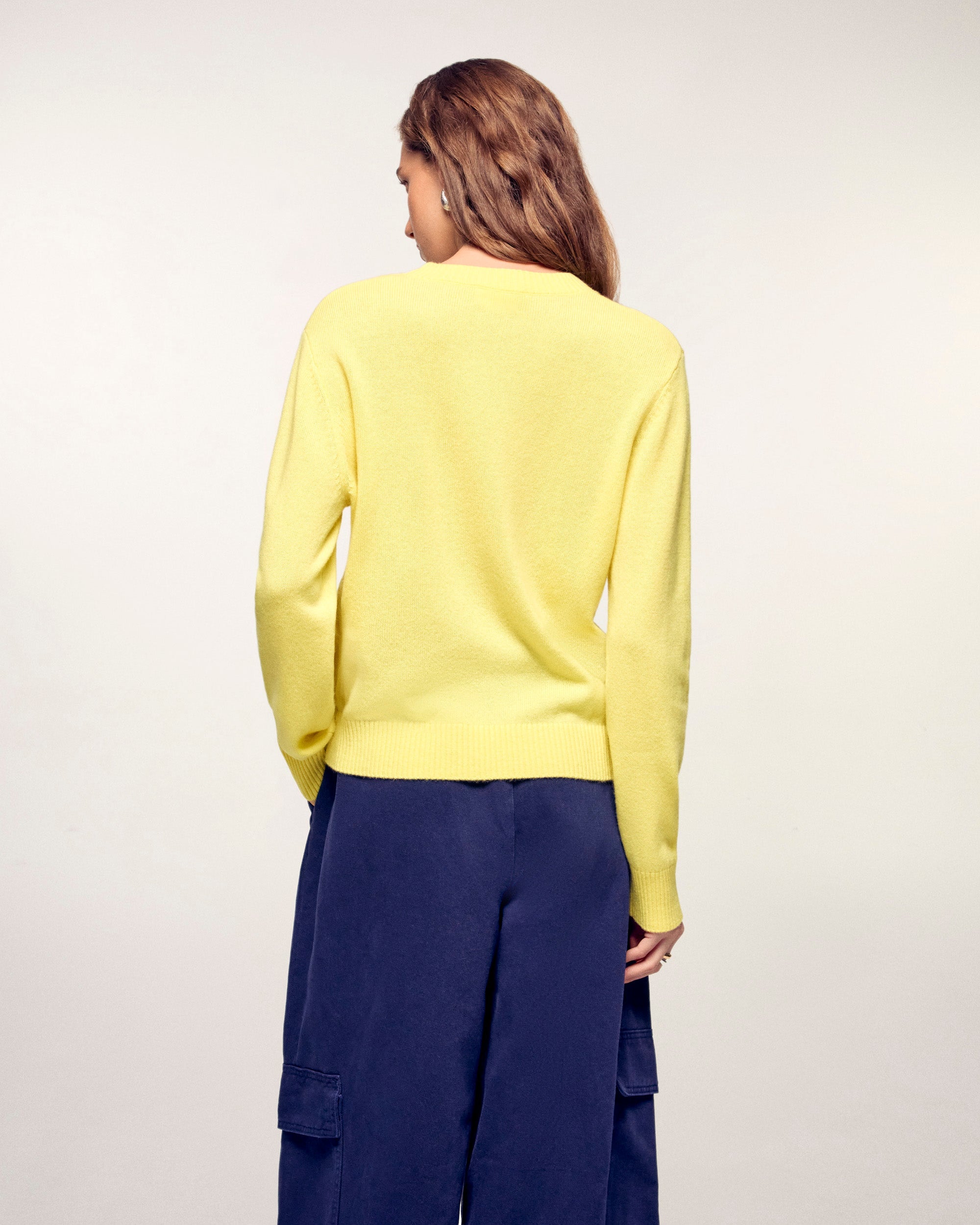 Intarsia Crewneck Sweater (S26 / FEMME / Star Yellow)