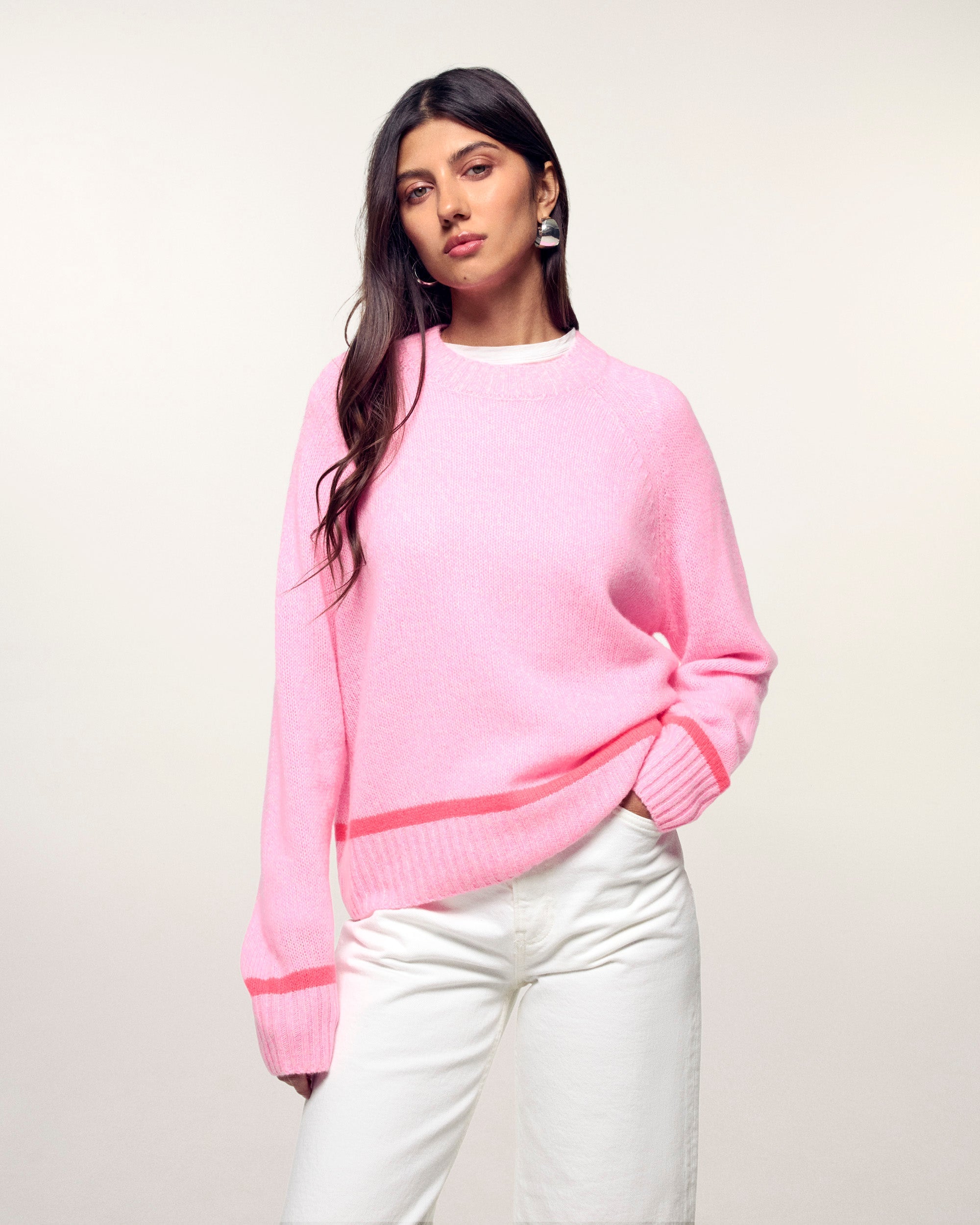 Crewneck Sweater (S26/ FEMME/ Candy Mouliné)