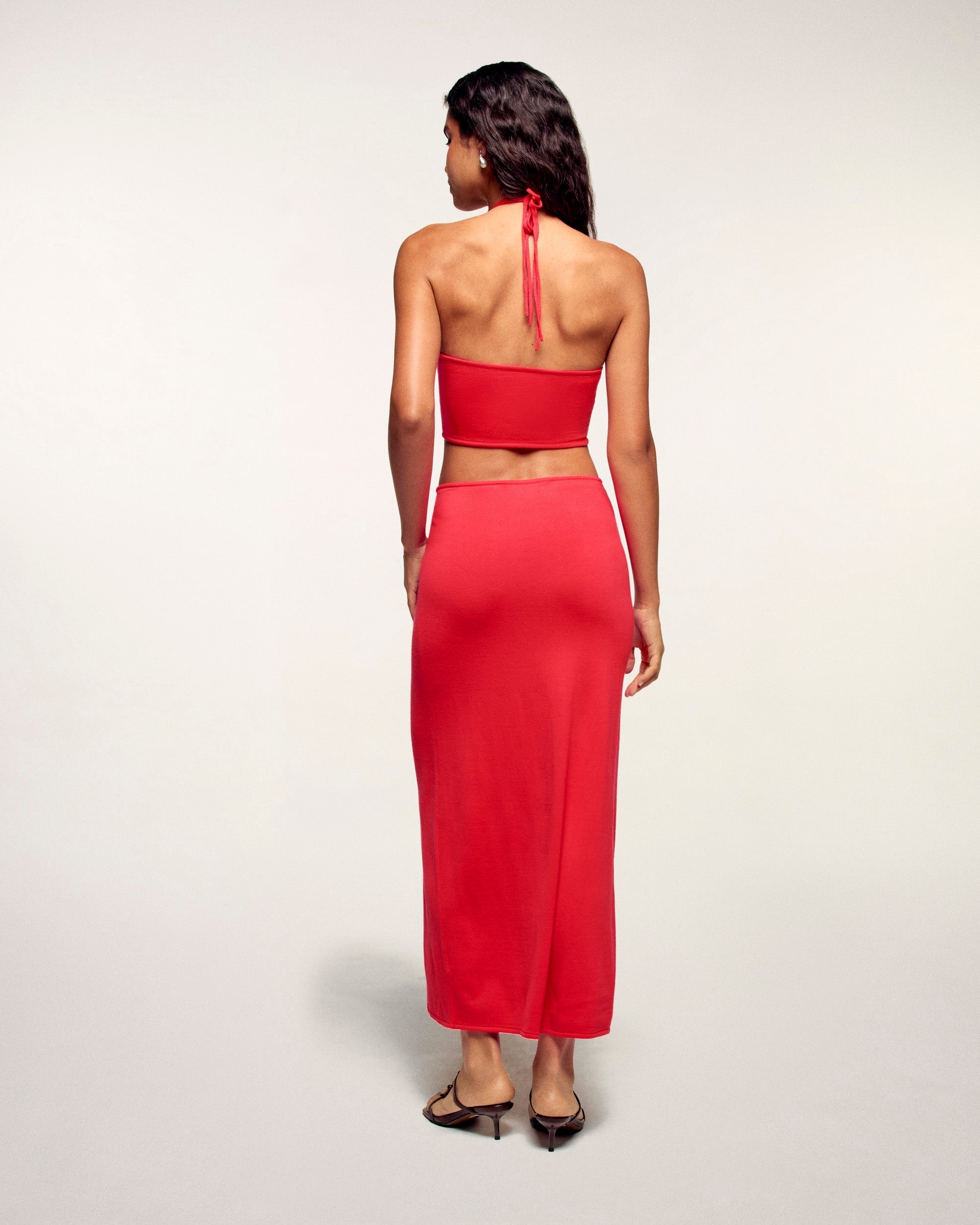 Jewel Heart Cut-Out Long Dress (S26 / FEMME / Love Coral / RWS)