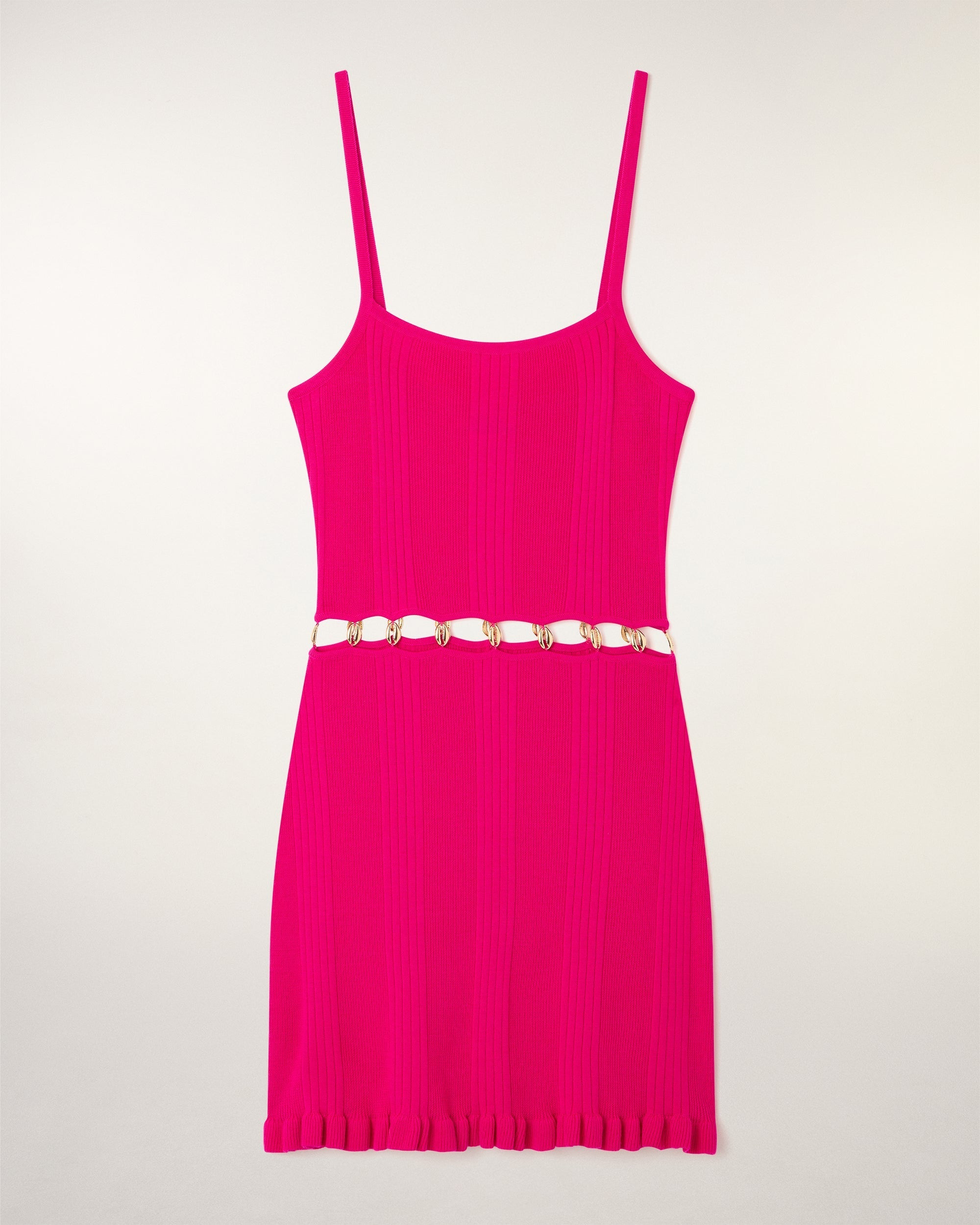 Shell Jewel Cut-Out Short Dress (S26 / FEMME / Tropical Raspberry / RWS)