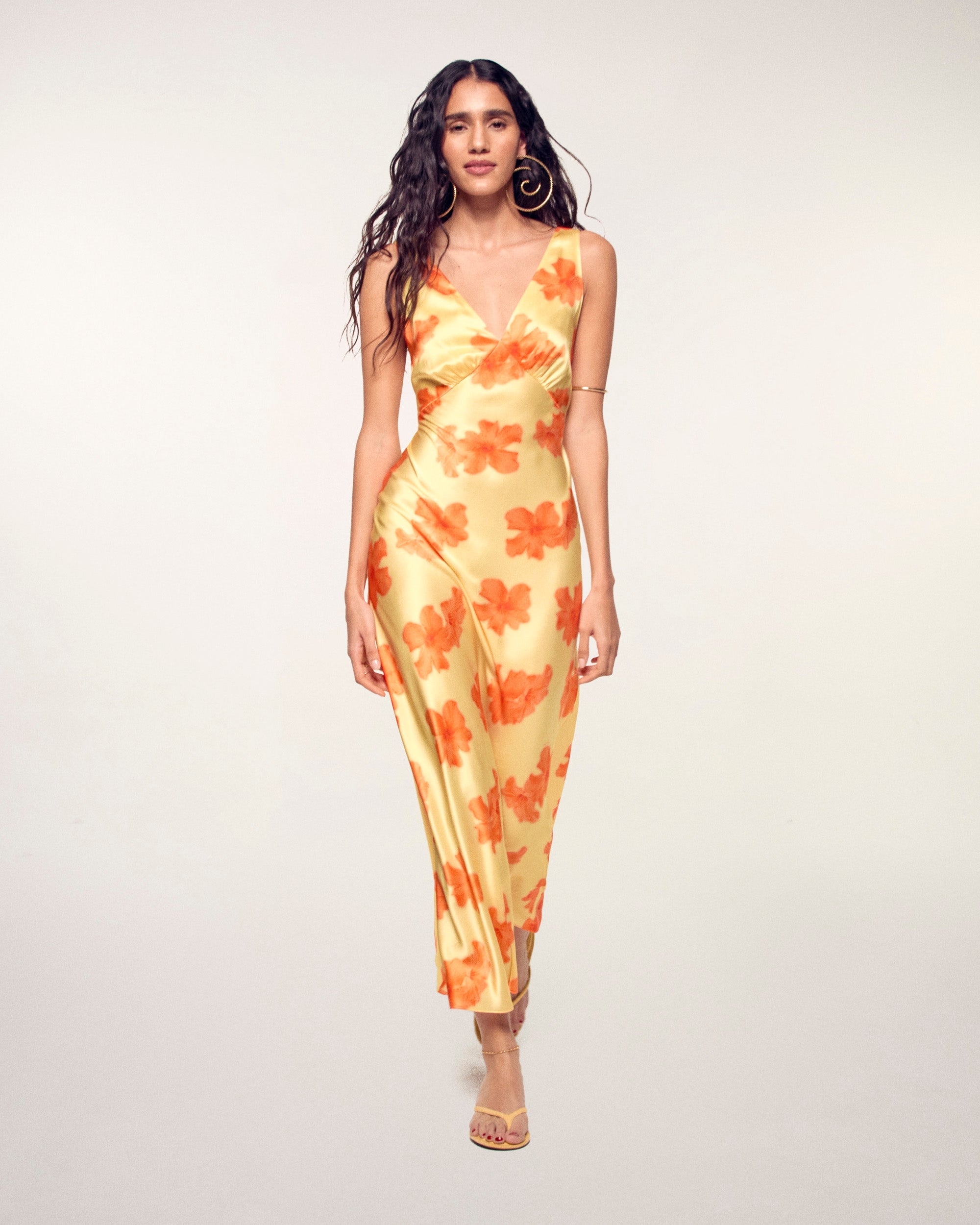 Backless Long Dress (S26 / FEMME / Sunny hibiscus)