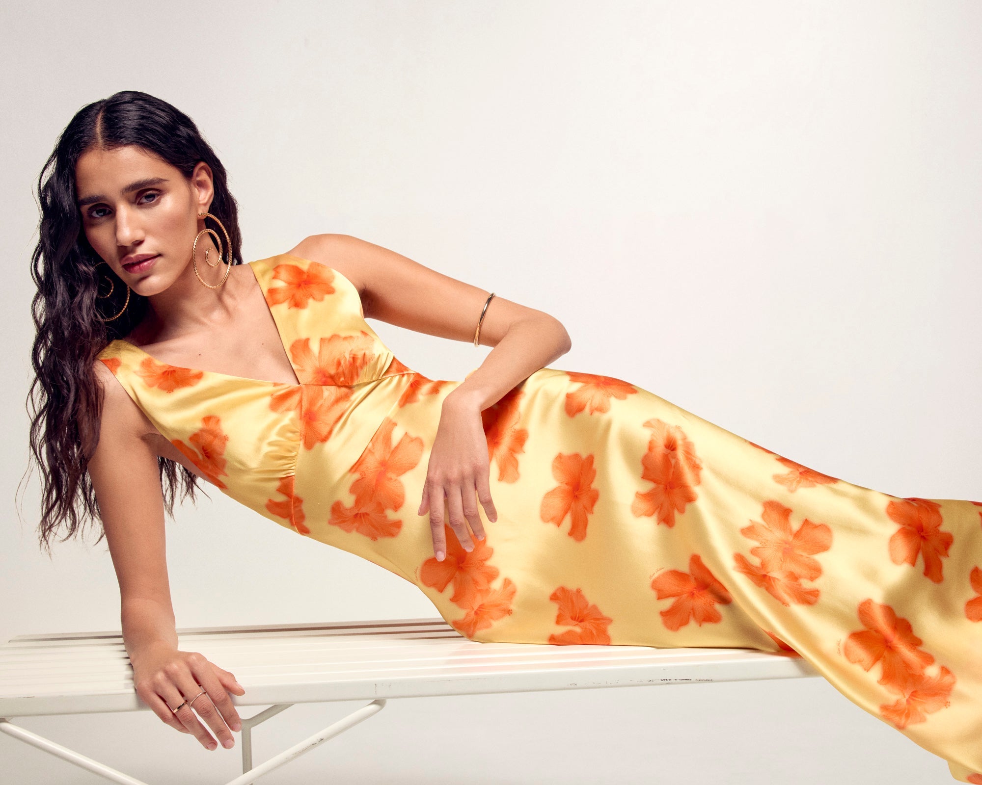 Backless Long Dress (S26 / FEMME / Sunny hibiscus)