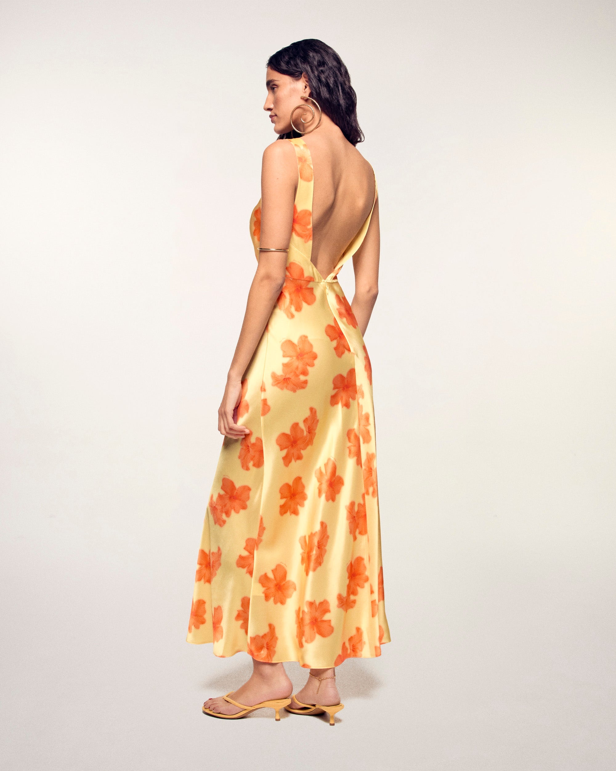 Backless Long Dress (S26 / FEMME / Sunny hibiscus)