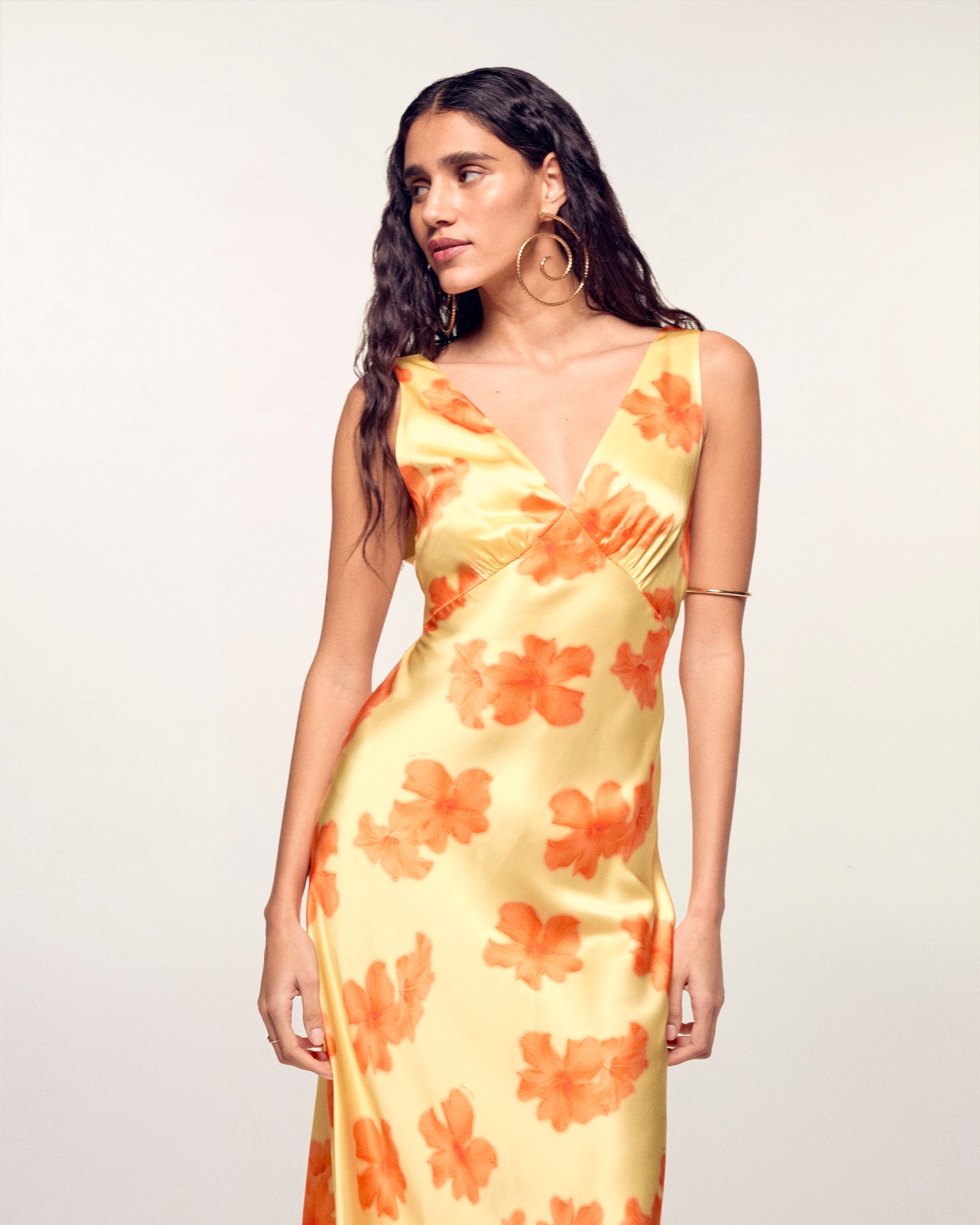 Backless Long Dress (S26 / FEMME / Sunny hibiscus)