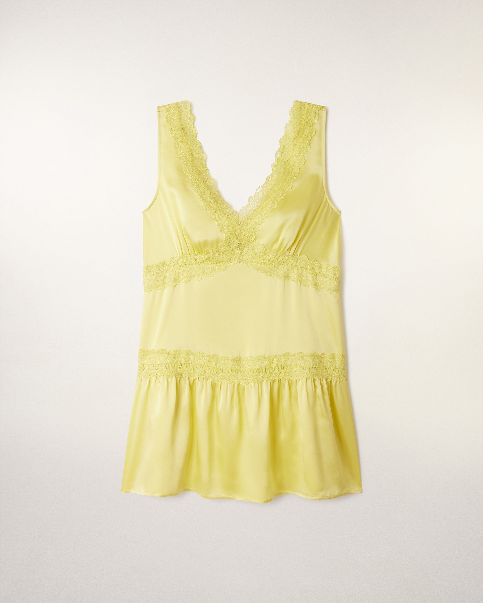 Lace Short Dress (S26 / FEMME / Sunset Yellow)