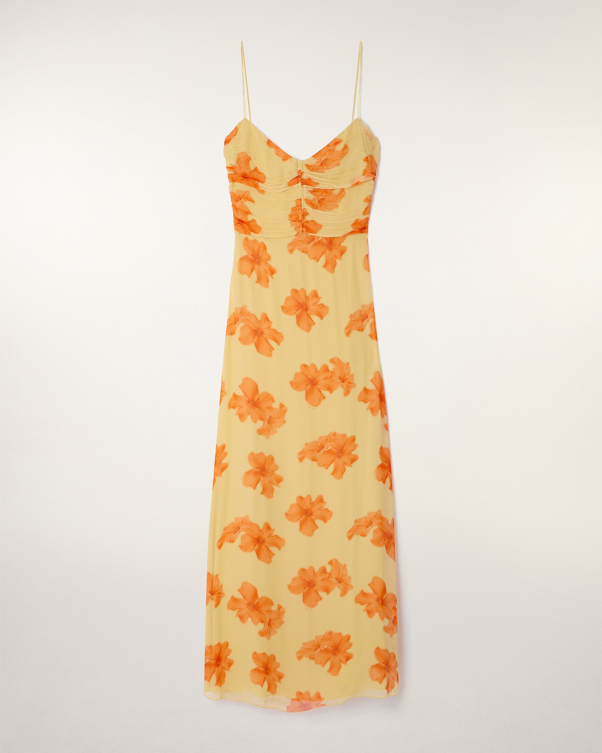 Long Strappy Dress (S26 / FEMME / Sunny hibiscus)
